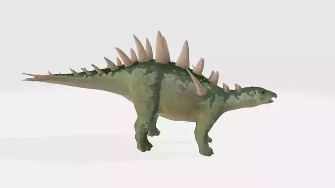 Chungkingosaurus dinosaur with spikes 3D model