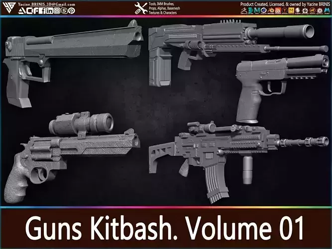 Guns Kitbash Vol 01