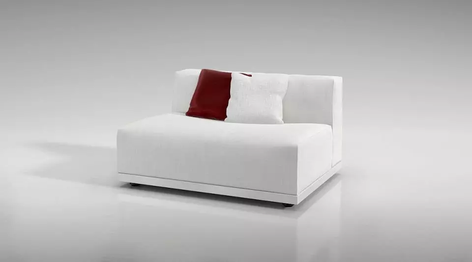 Minimalist Simple White European Couch 3D model_0