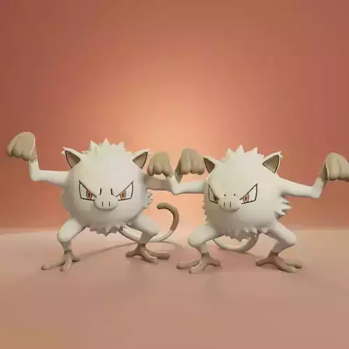 Pokemon - Mankey with 2 poses