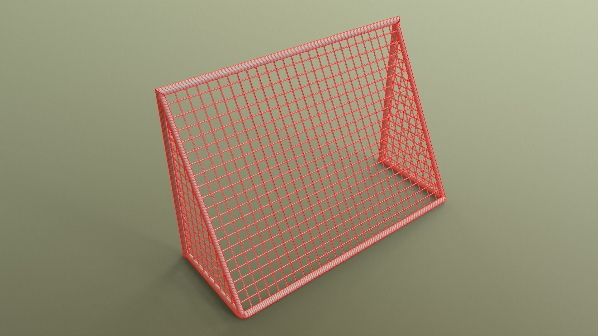 PBR Soccer Football Goal Post F Low-poly 3D model_22