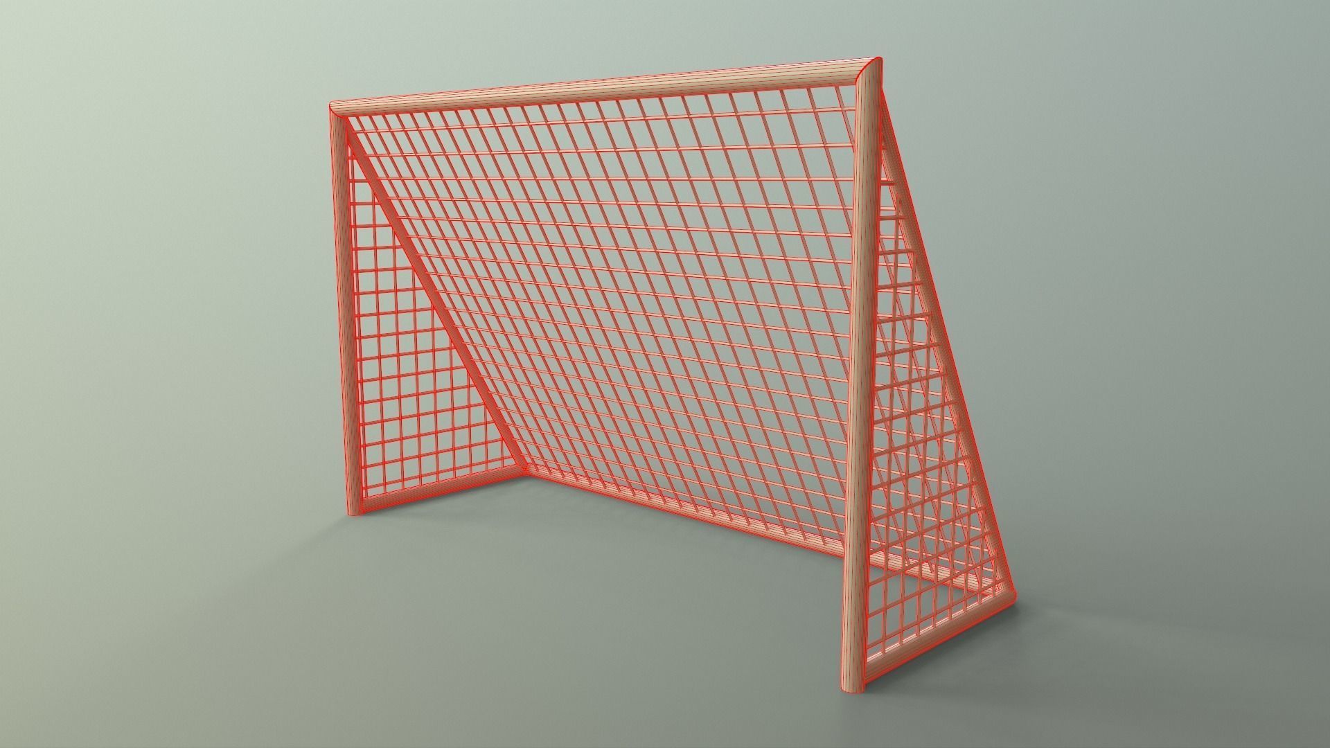 PBR Soccer Football Goal Post F Low-poly 3D model_16