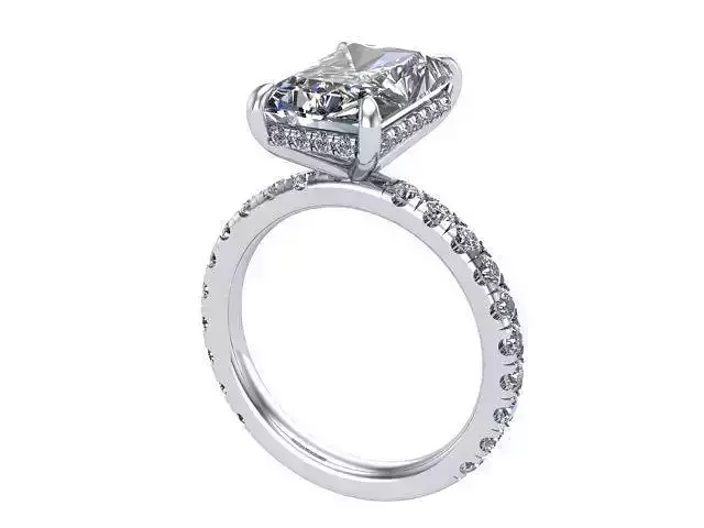 Radiant  Cut Diamond Engagement Ring