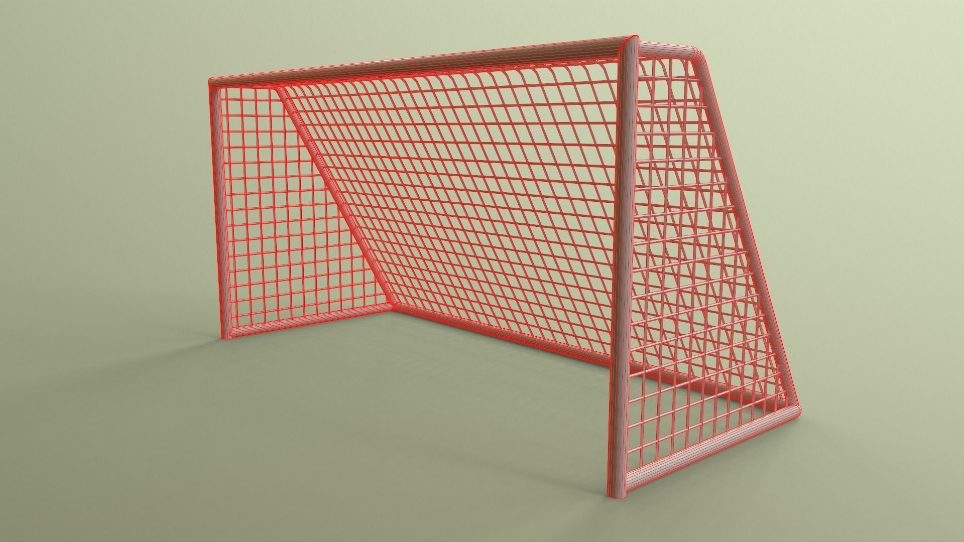 PBR Soccer Football Goal Post G Low-poly 3D model_16
