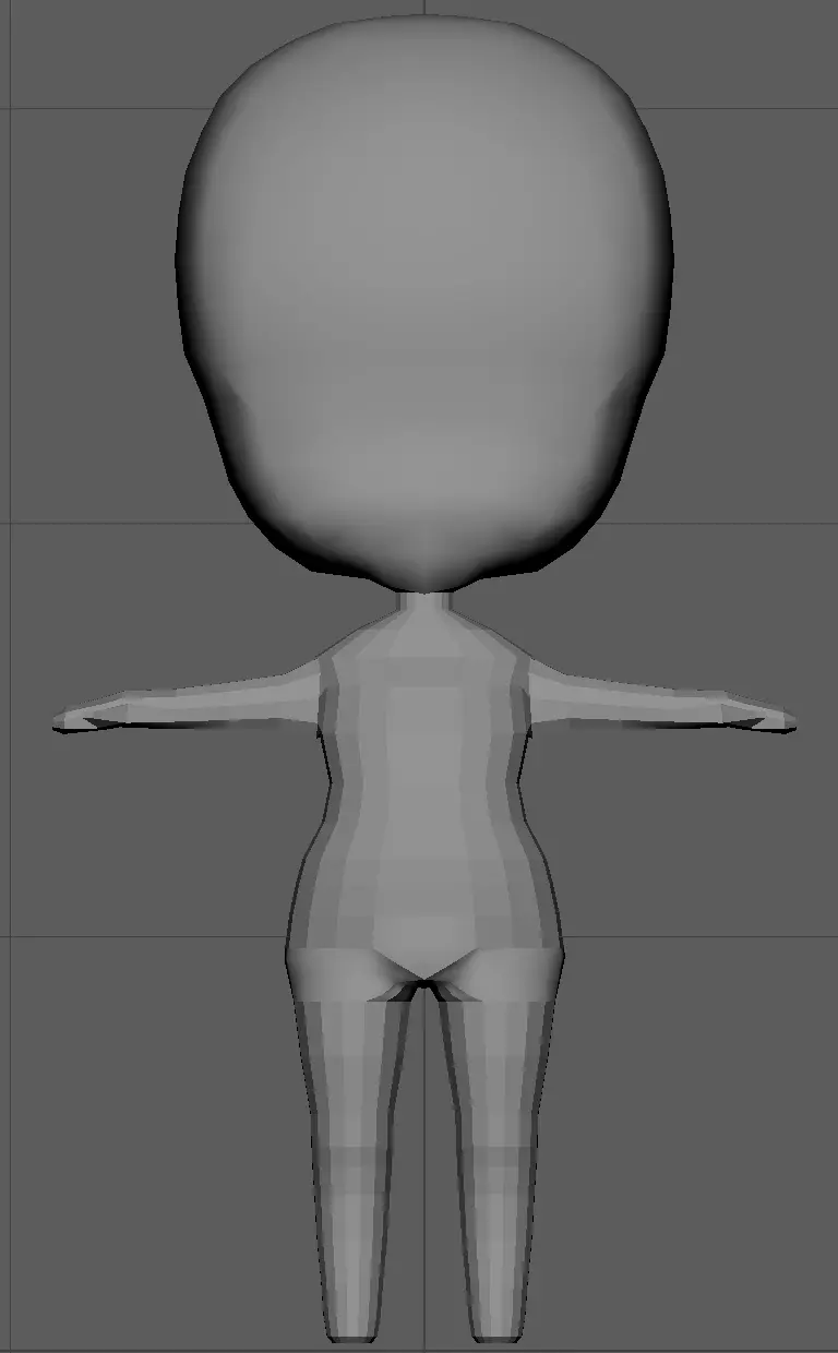 Chibi Base Male - Low Poly 3D model_0