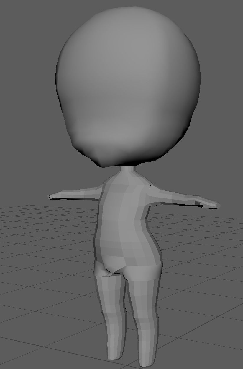 Chibi Base Male - Low Poly 3D model_1