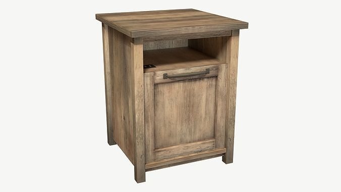 Rustic Nightstand Low-poly 3D model