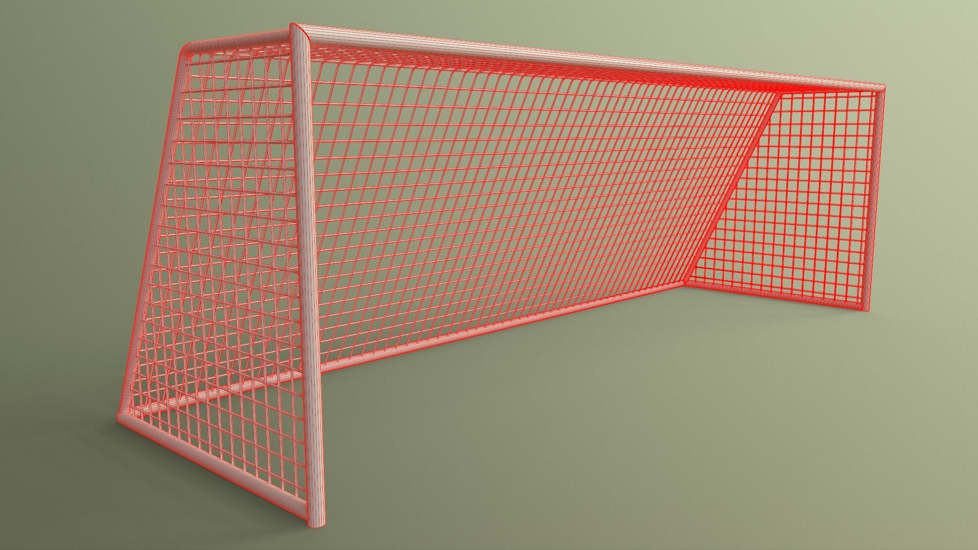 PBR Soccer Football Goal Post I Low-poly 3D model_18