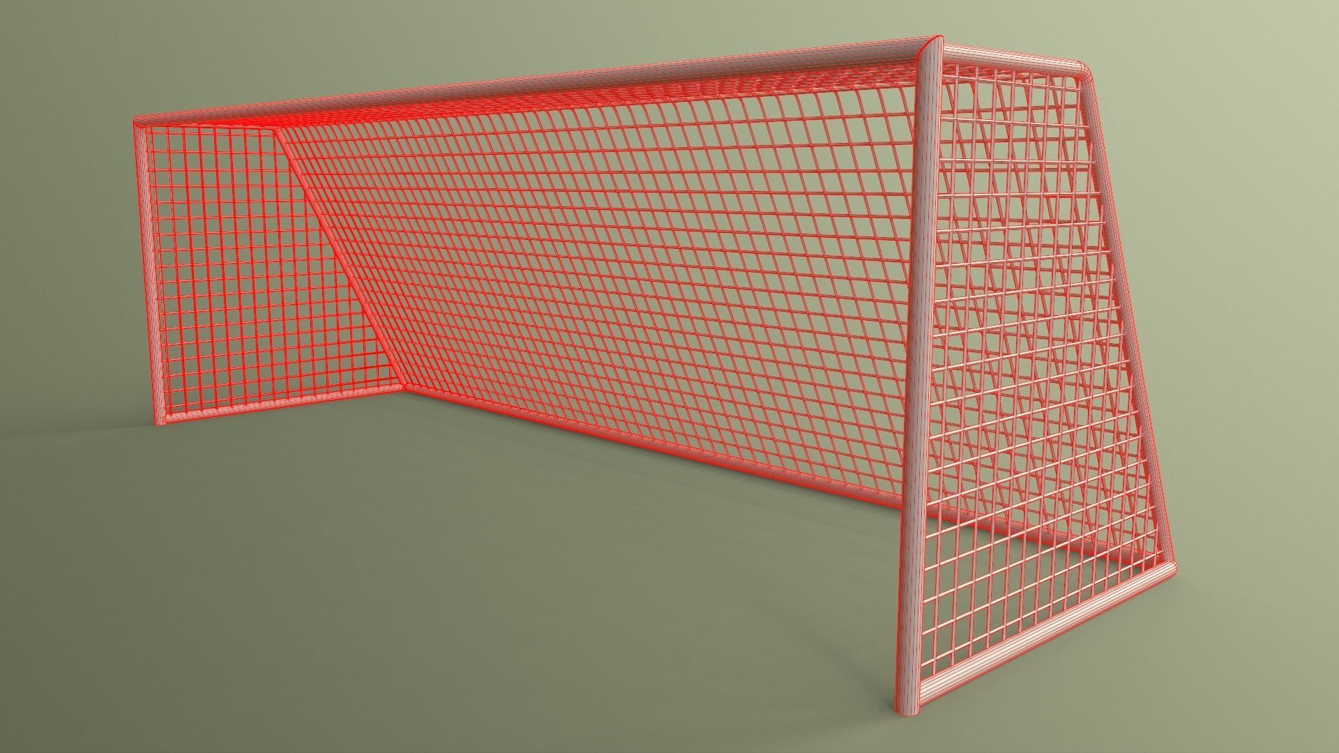PBR Soccer Football Goal Post I Low-poly 3D model_16