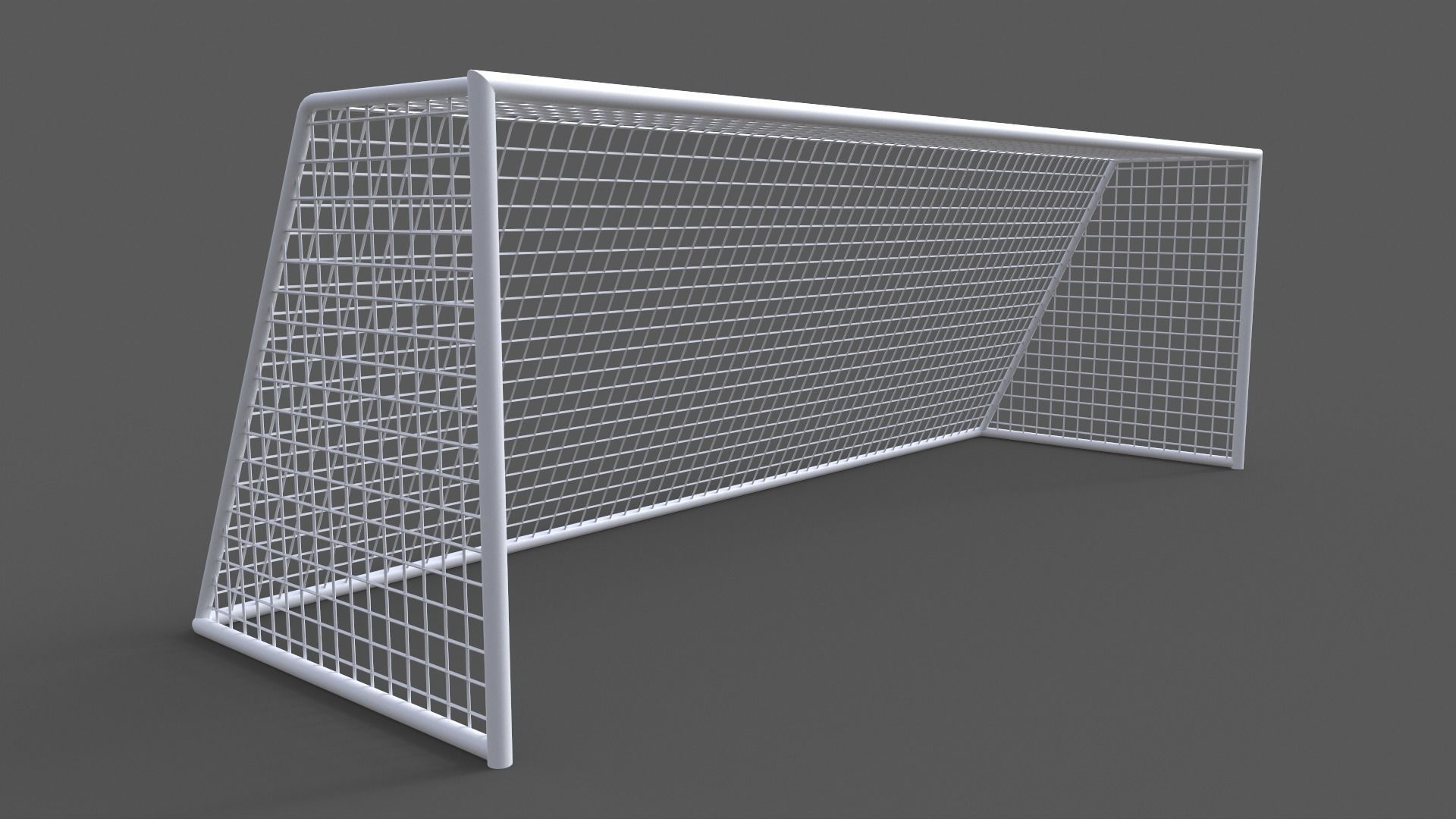 PBR Soccer Football Goal Post I Low-poly 3D model_4