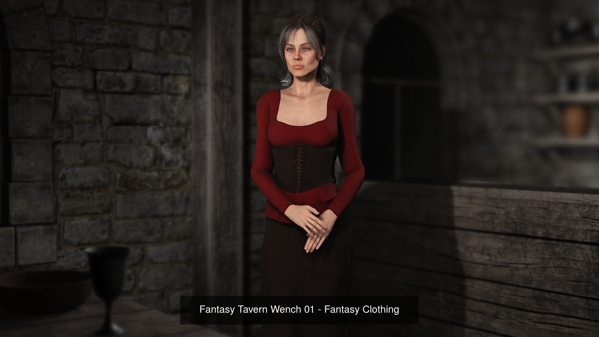 Fantasy Tavern Workers Clothing Bundle 3D Model Collection_1