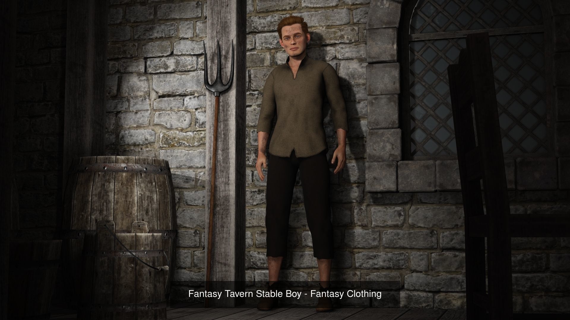 Fantasy Tavern Workers Clothing Bundle 3D Model Collection_5