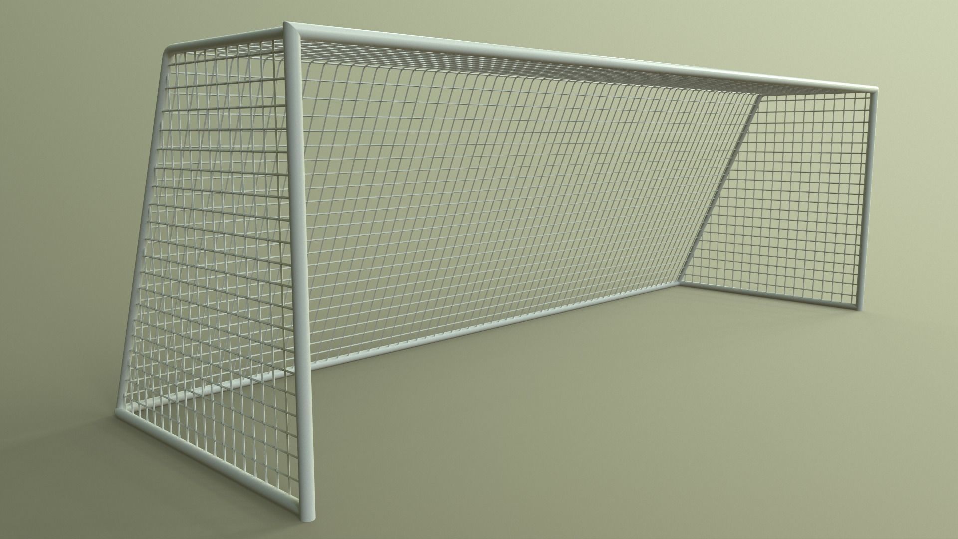 PBR Soccer Football Goal Post J Low-poly 3D model_11