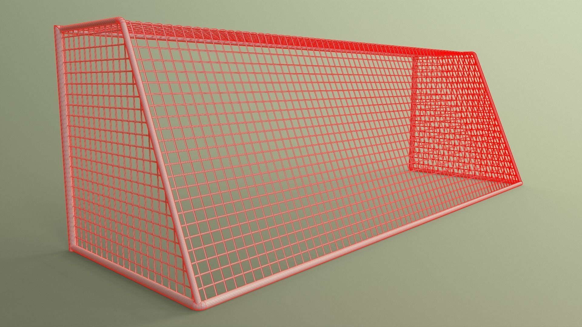 PBR Soccer Football Goal Post J Low-poly 3D model_21