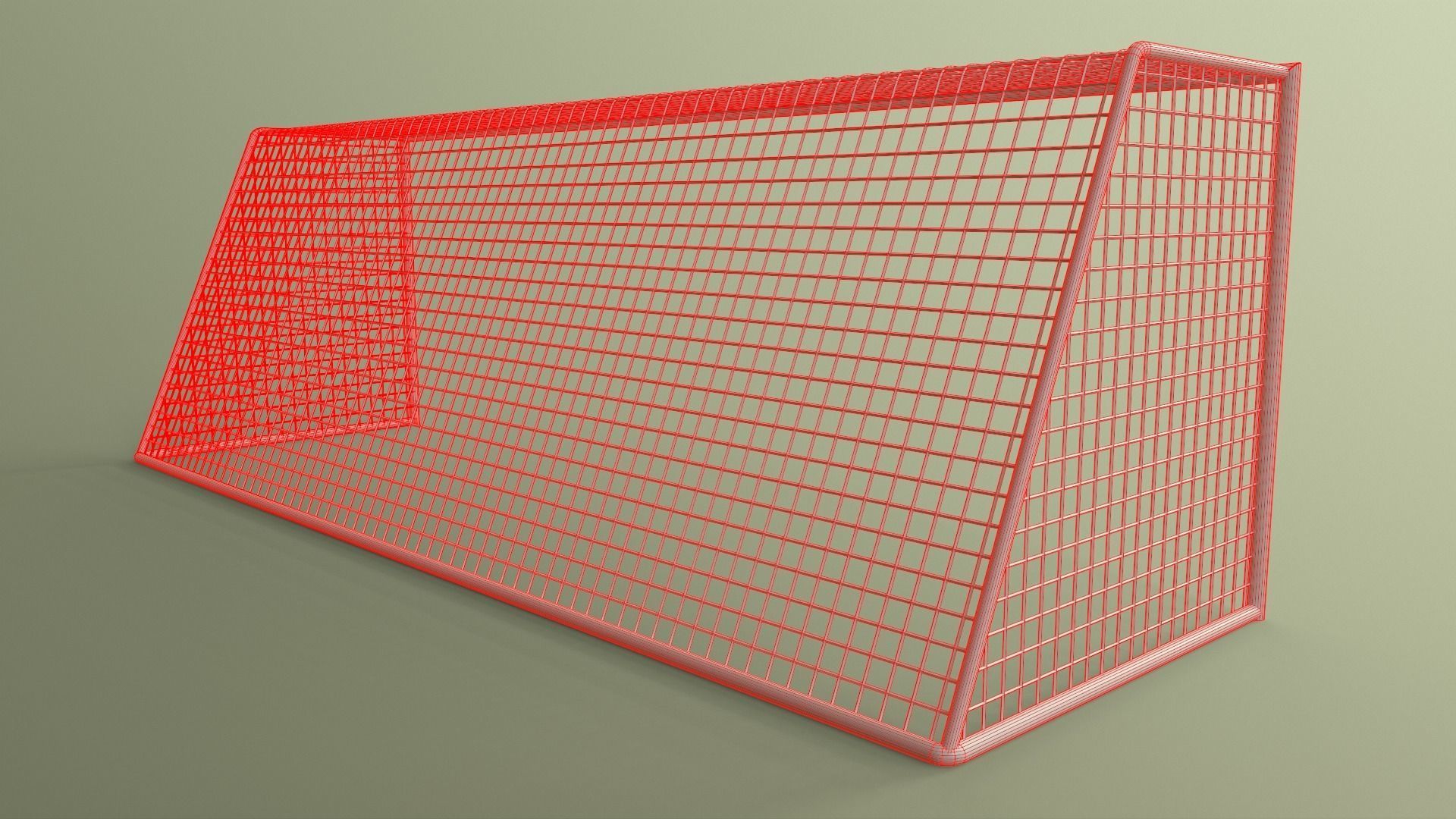 PBR Soccer Football Goal Post J Low-poly 3D model_19