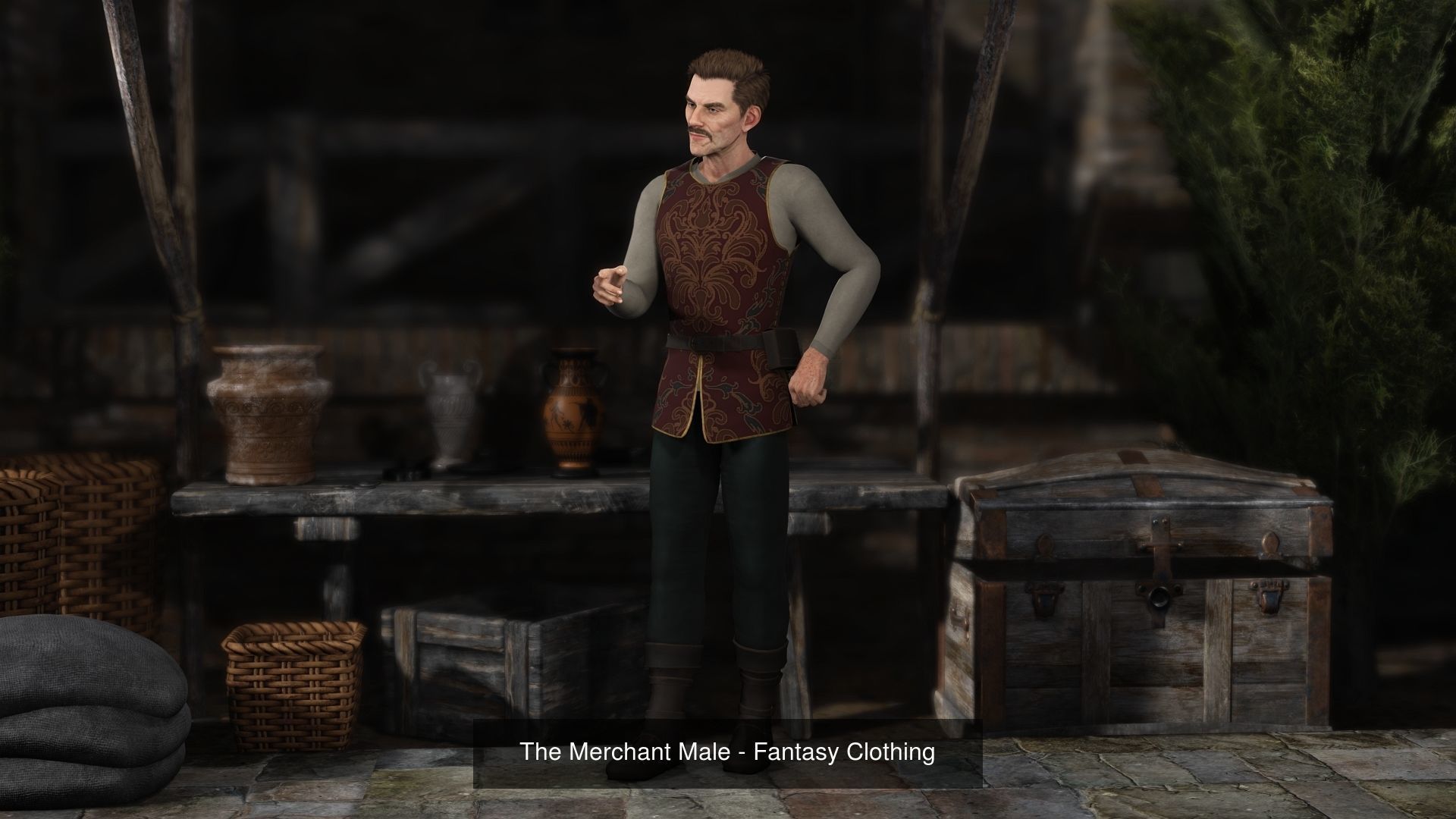 Fantasy Village Workers Clothing Bundle 3D Model Collection_6