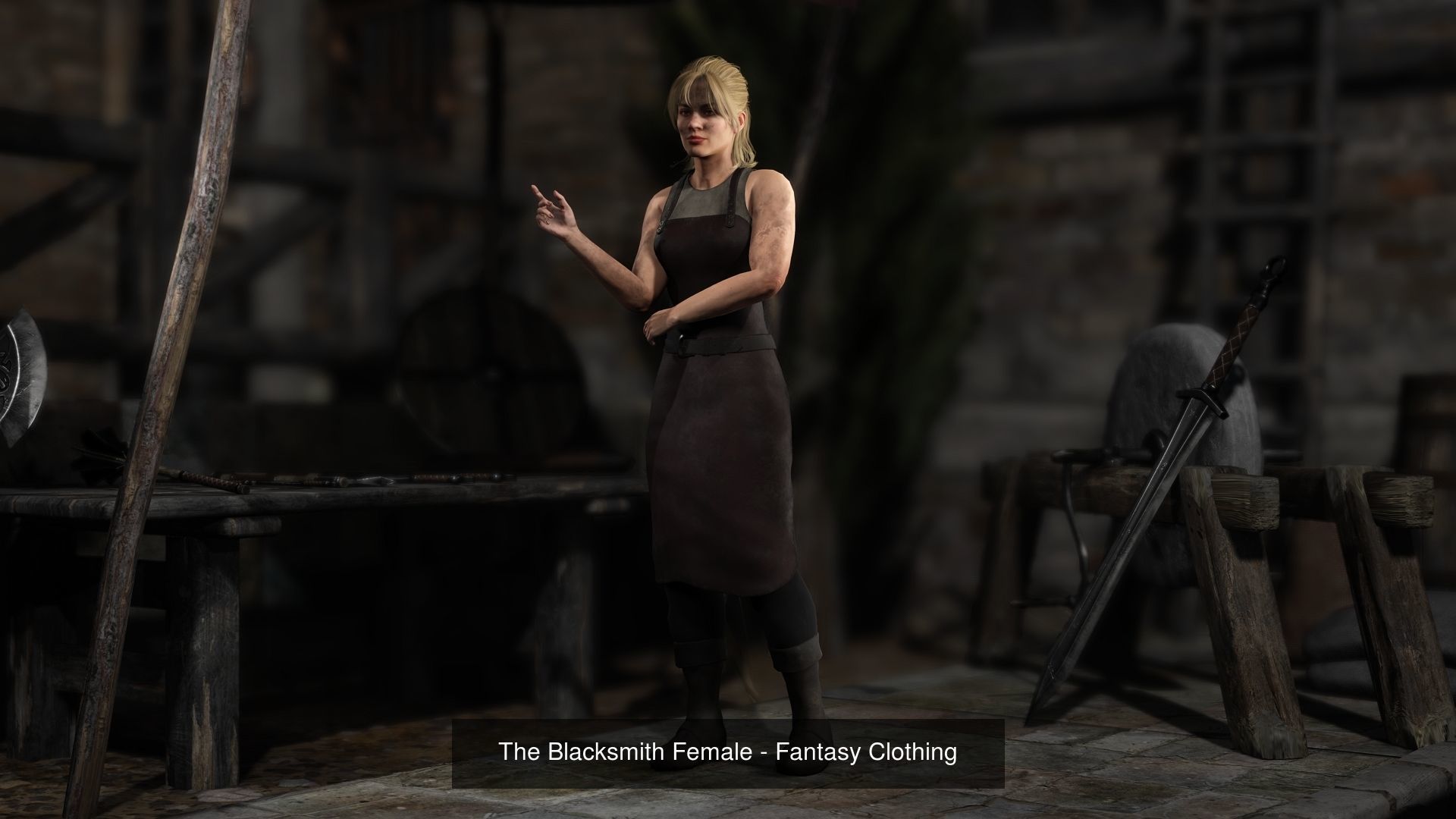 Fantasy Village Workers Clothing Bundle 3D Model Collection_3