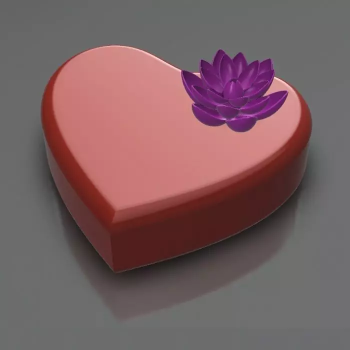 HEART SHAPE GIFT BOX 3D print model