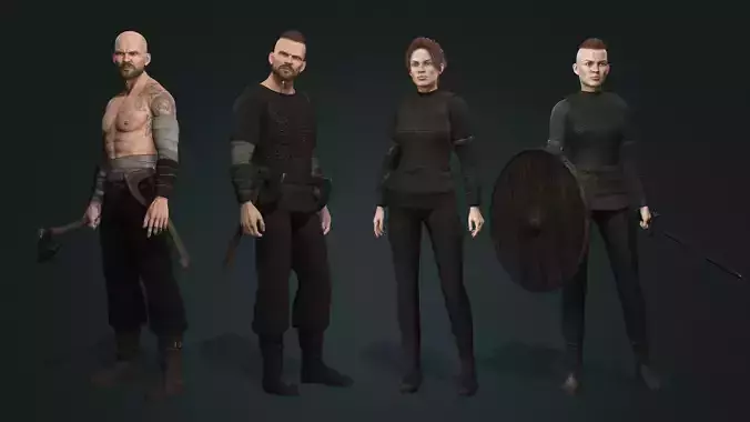 Fantasy Viking Bundle 3D Model Collection