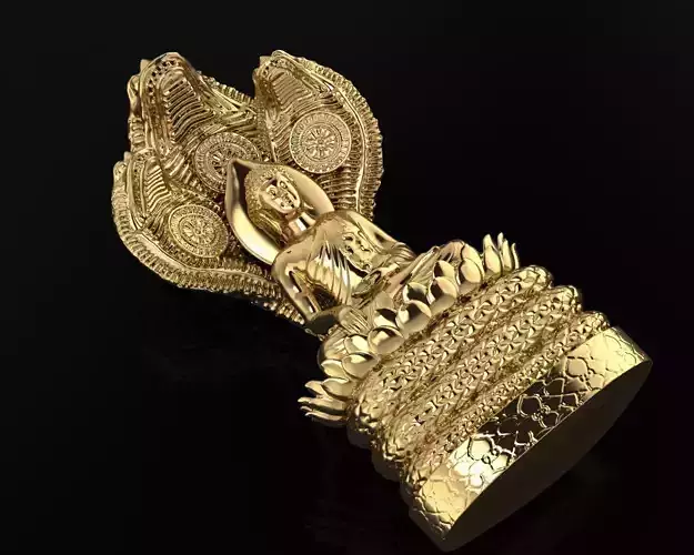 Three Head Dragon with Budha