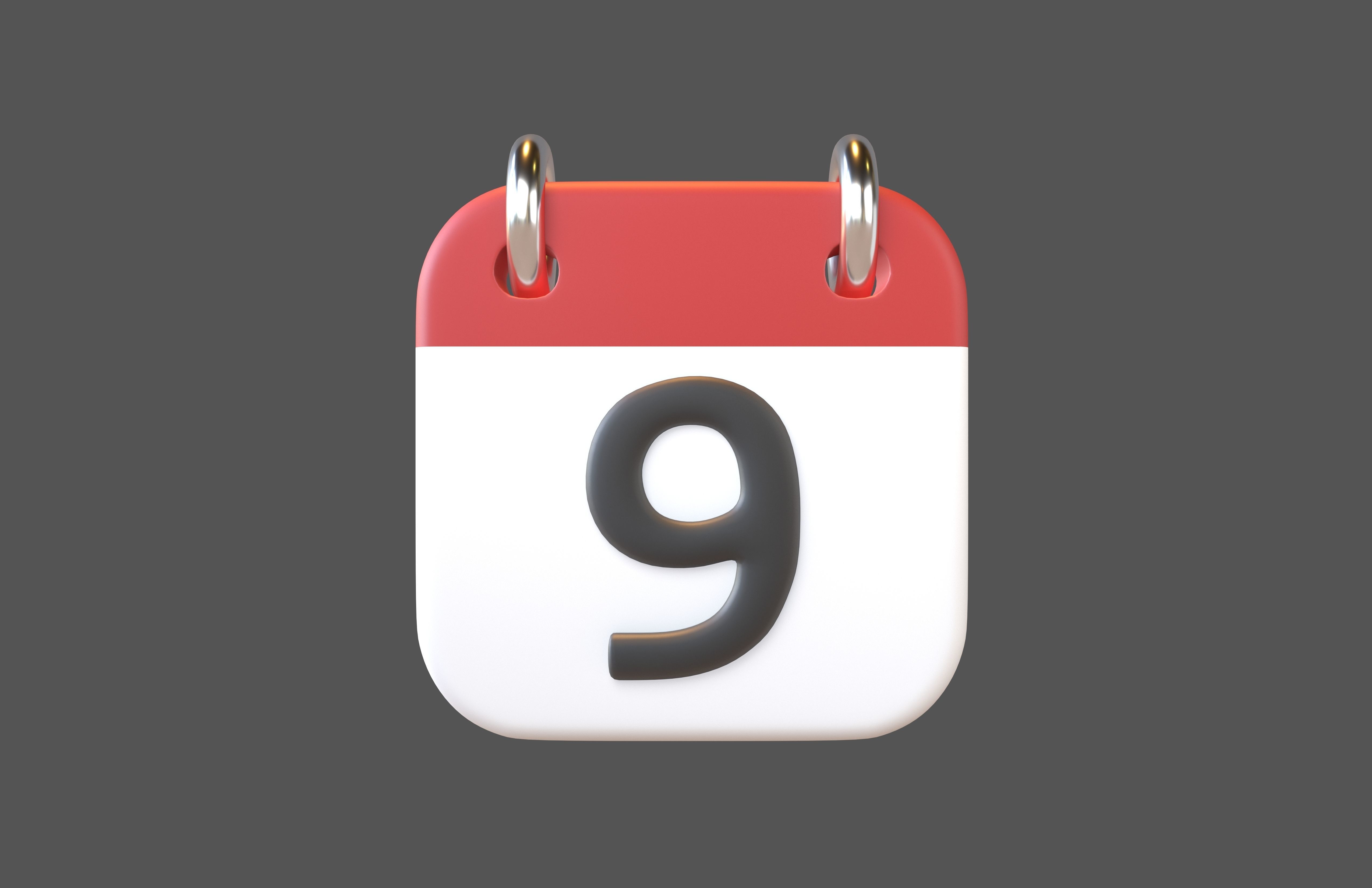 Calendar Icon Pack Vol 1 3D model_38
