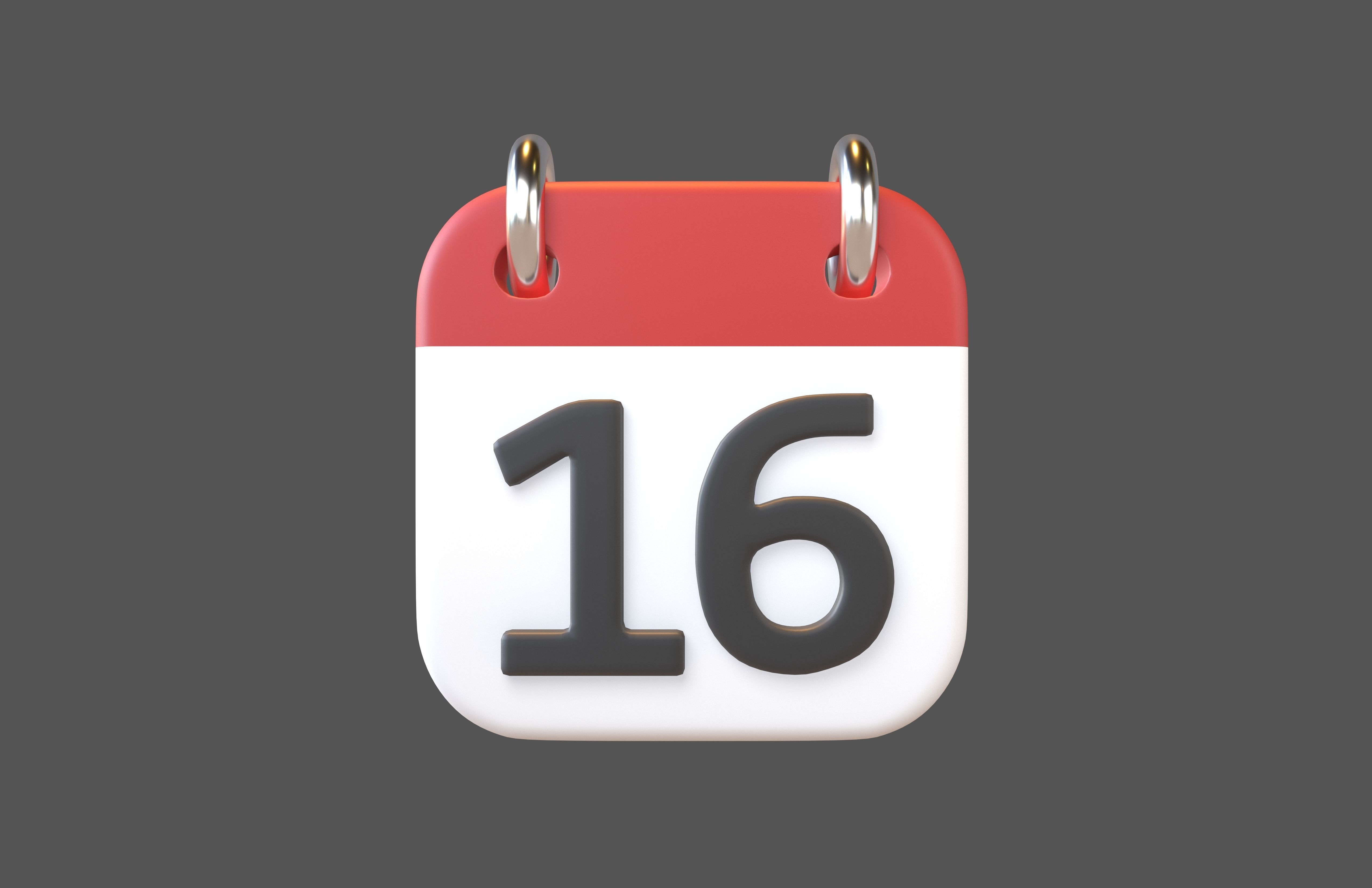 Calendar Icon Pack Vol 1 3D model_77