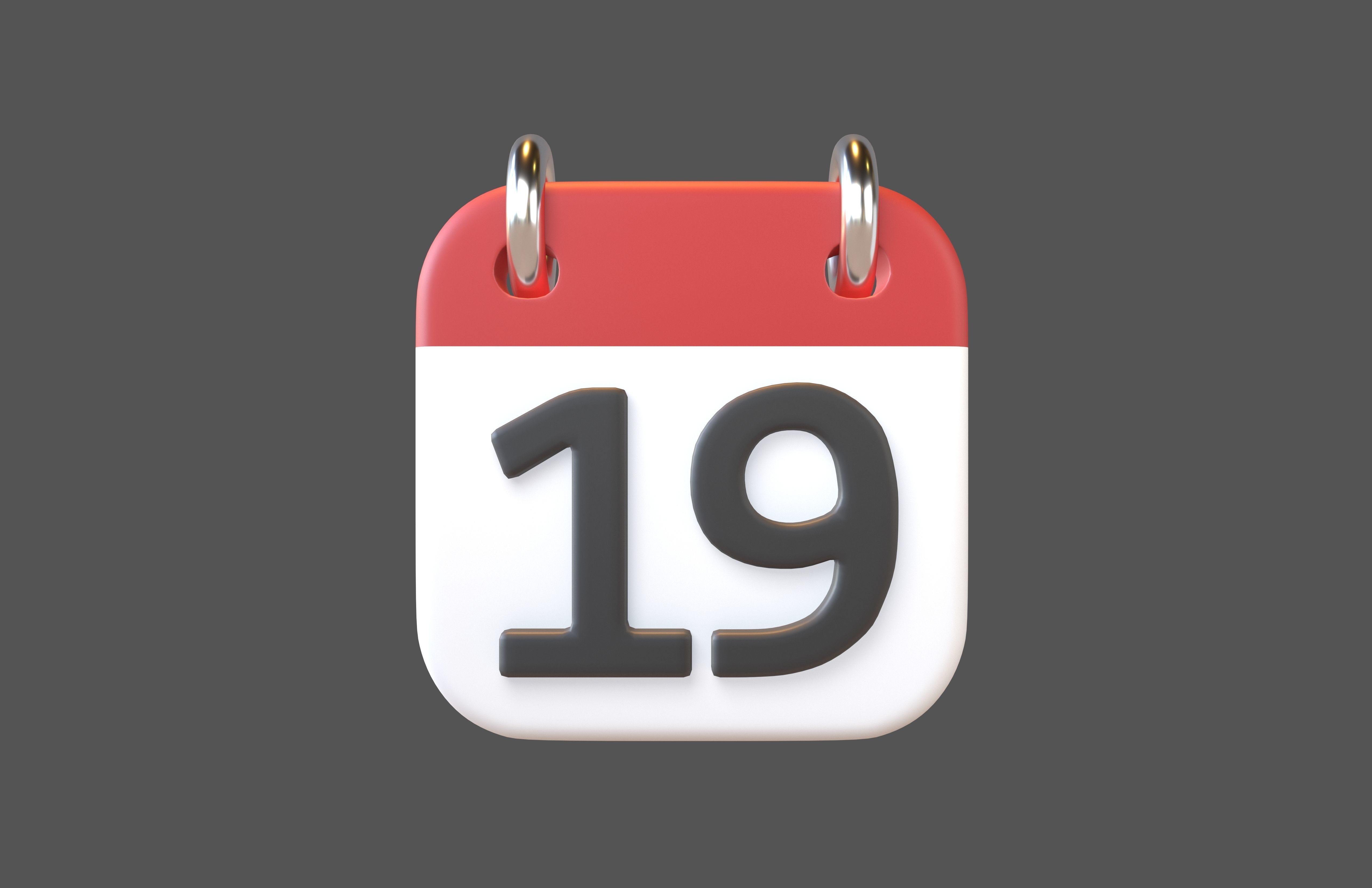 Calendar Icon Pack Vol 1 3D model_91