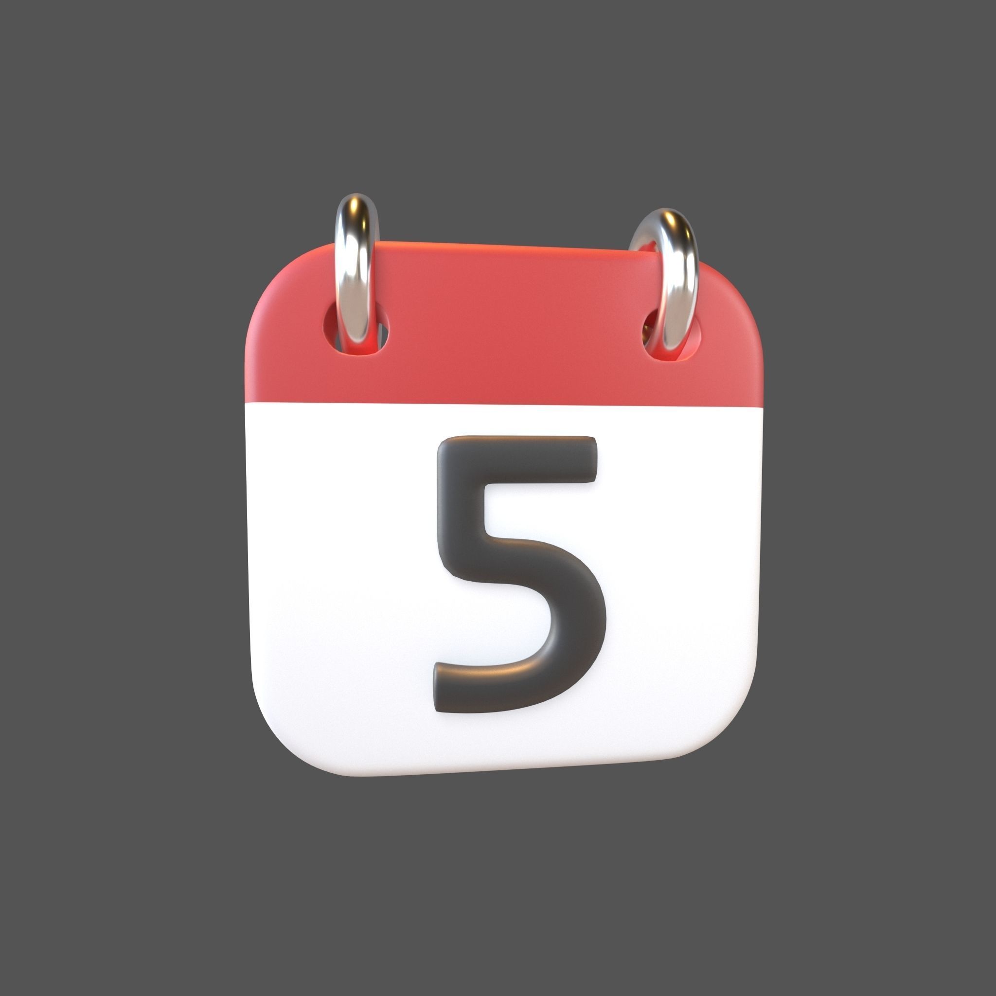 Calendar Icon Pack Vol 1 3D model_19