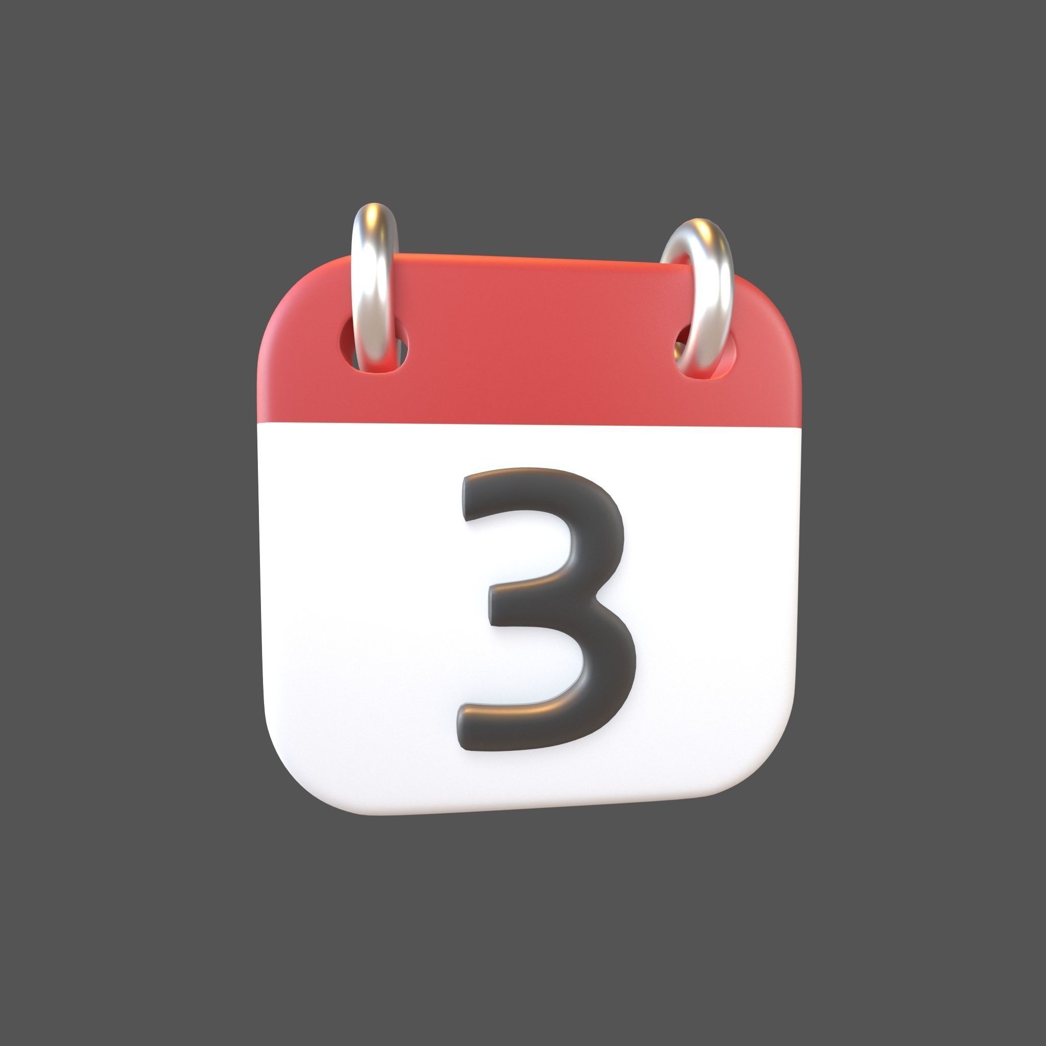 Calendar Icon Pack Vol 1 3D model_7