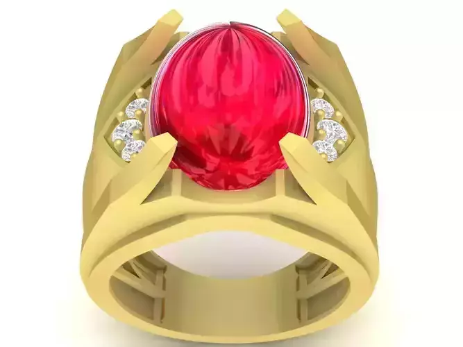 lucky asian oval ruby men ring 3426