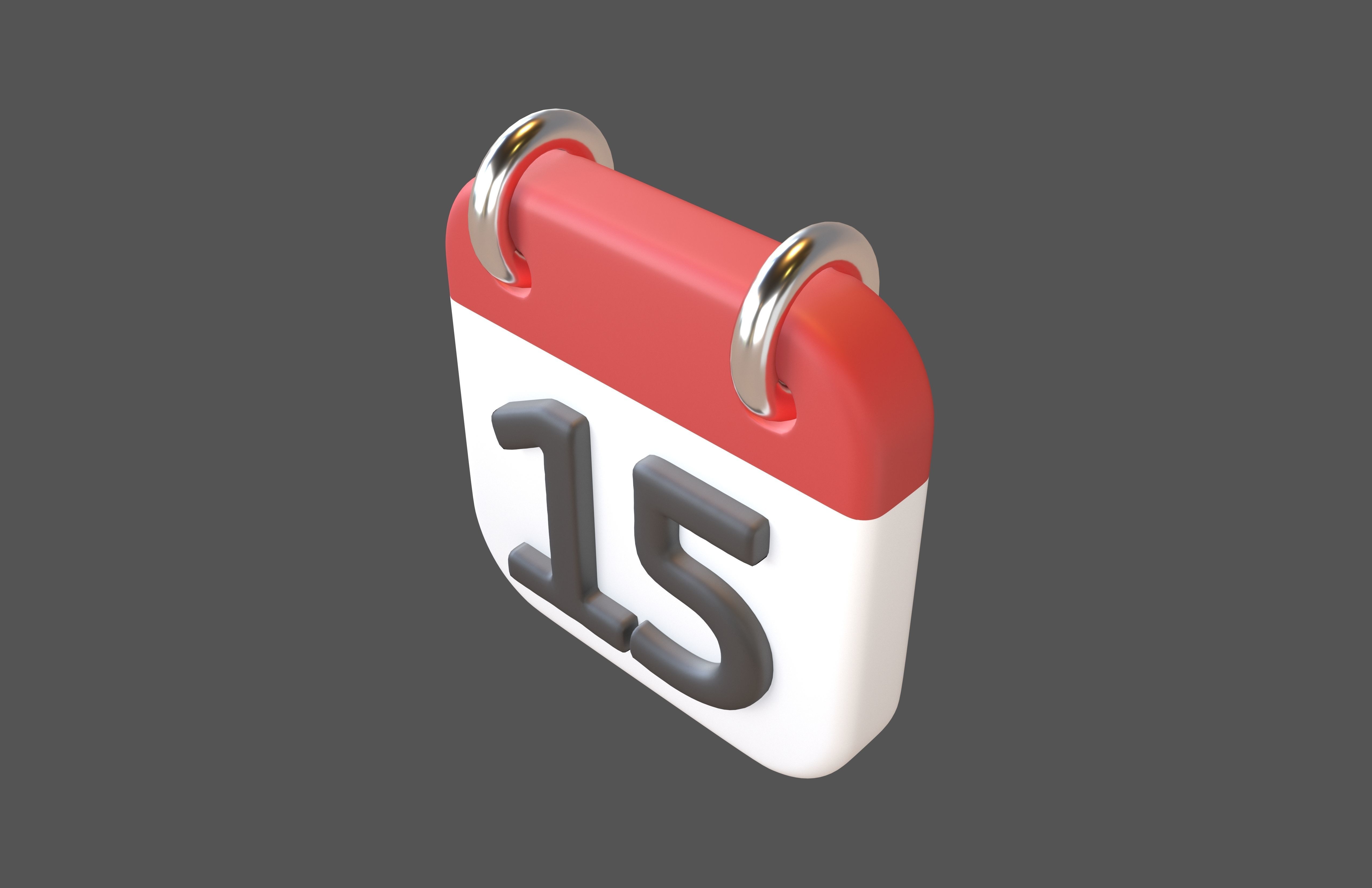 Calendar 1 To 10 Icon  Pack Vol 1 3D model_74