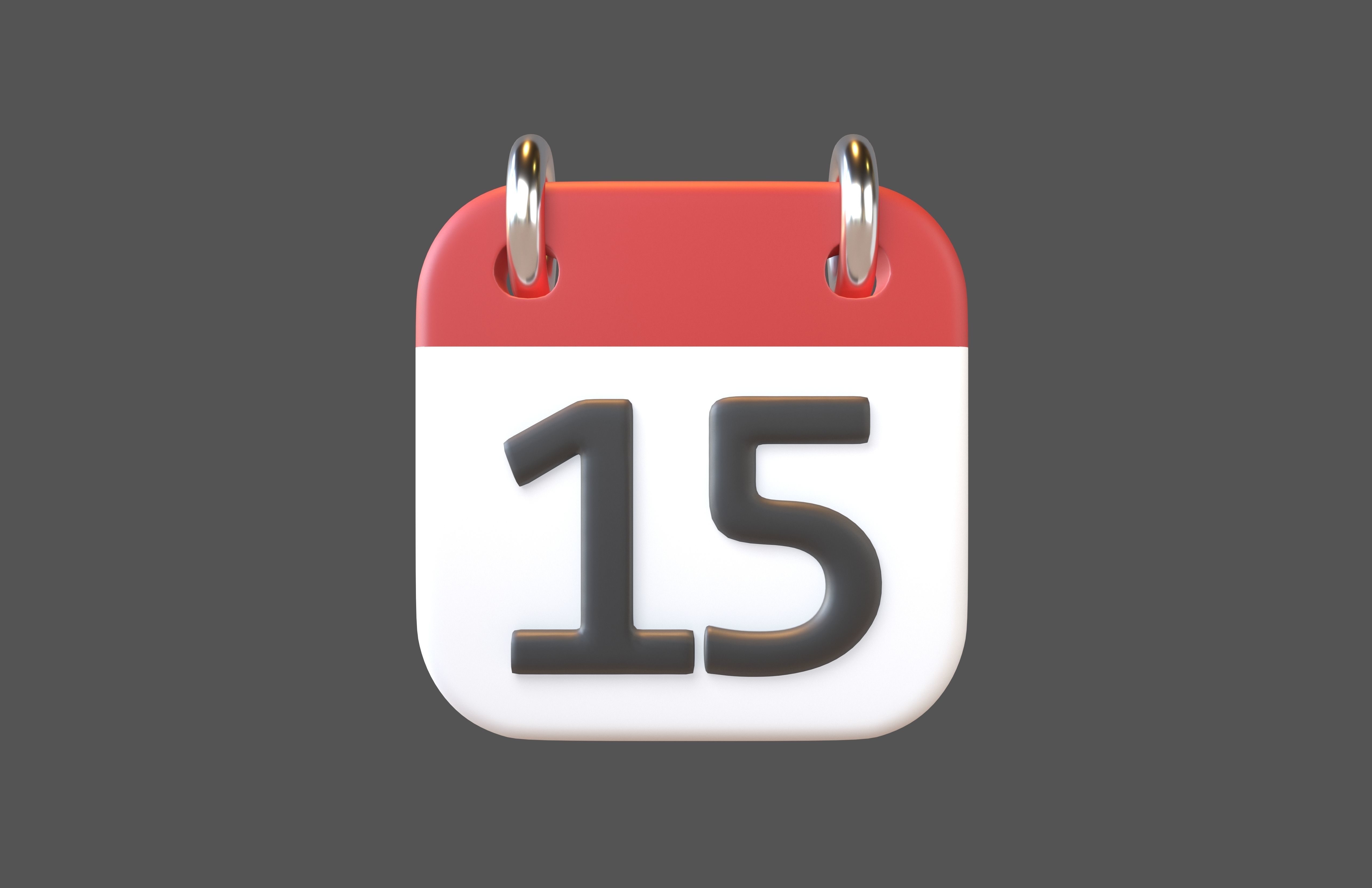 Calendar 1 To 10 Icon  Pack Vol 1 3D model_81