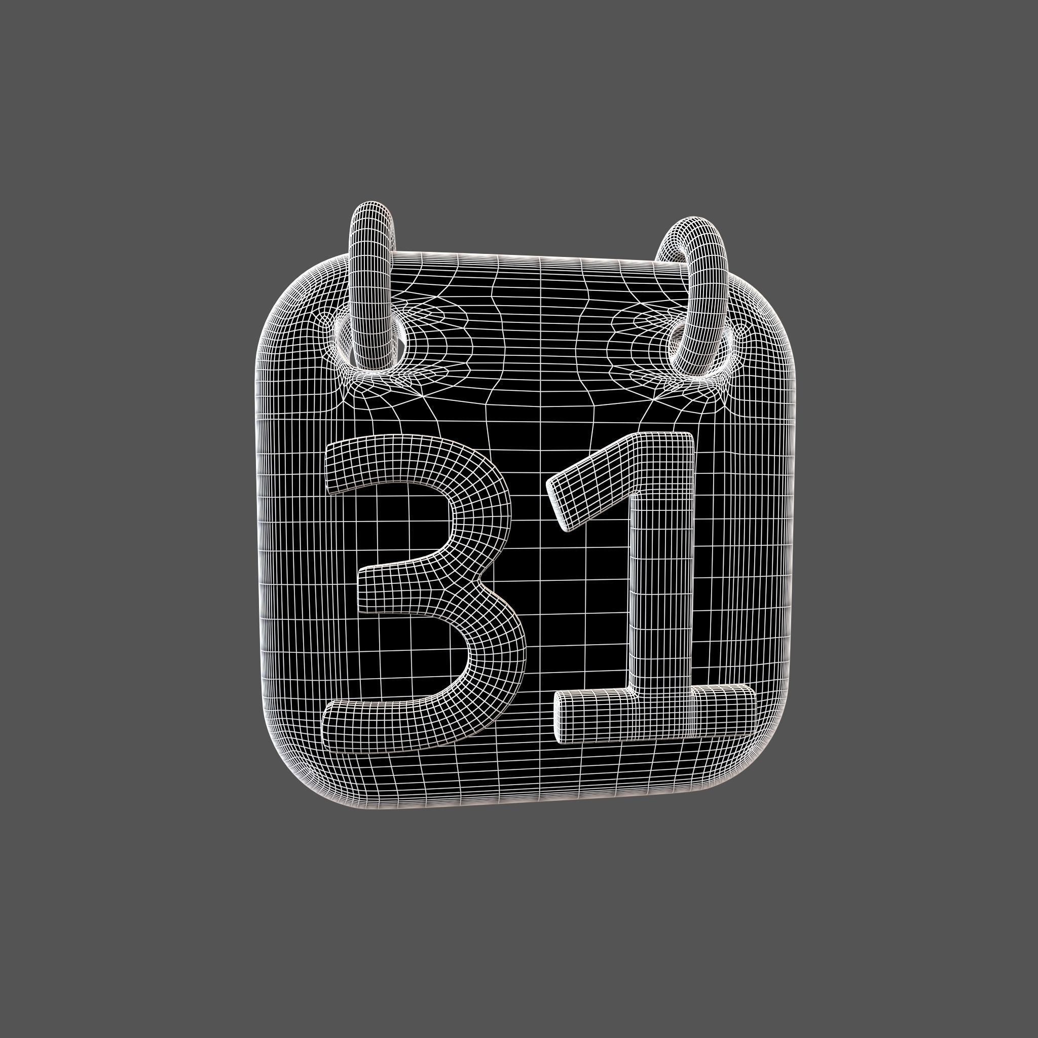 Calendar 1 To 10 Icon  Pack Vol 1 3D model_4