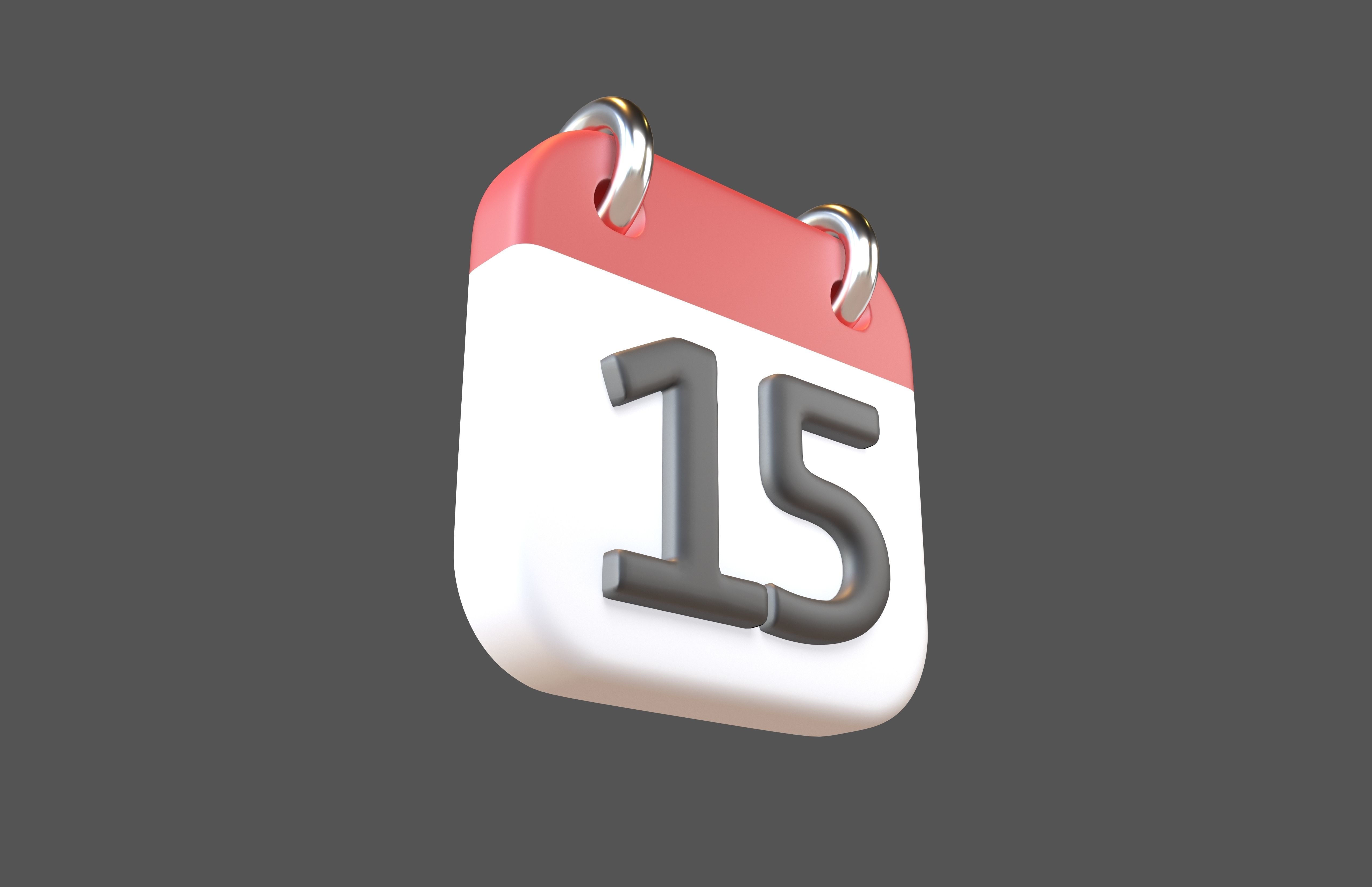 Calendar 1 To 10 Icon  Pack Vol 1 3D model_76