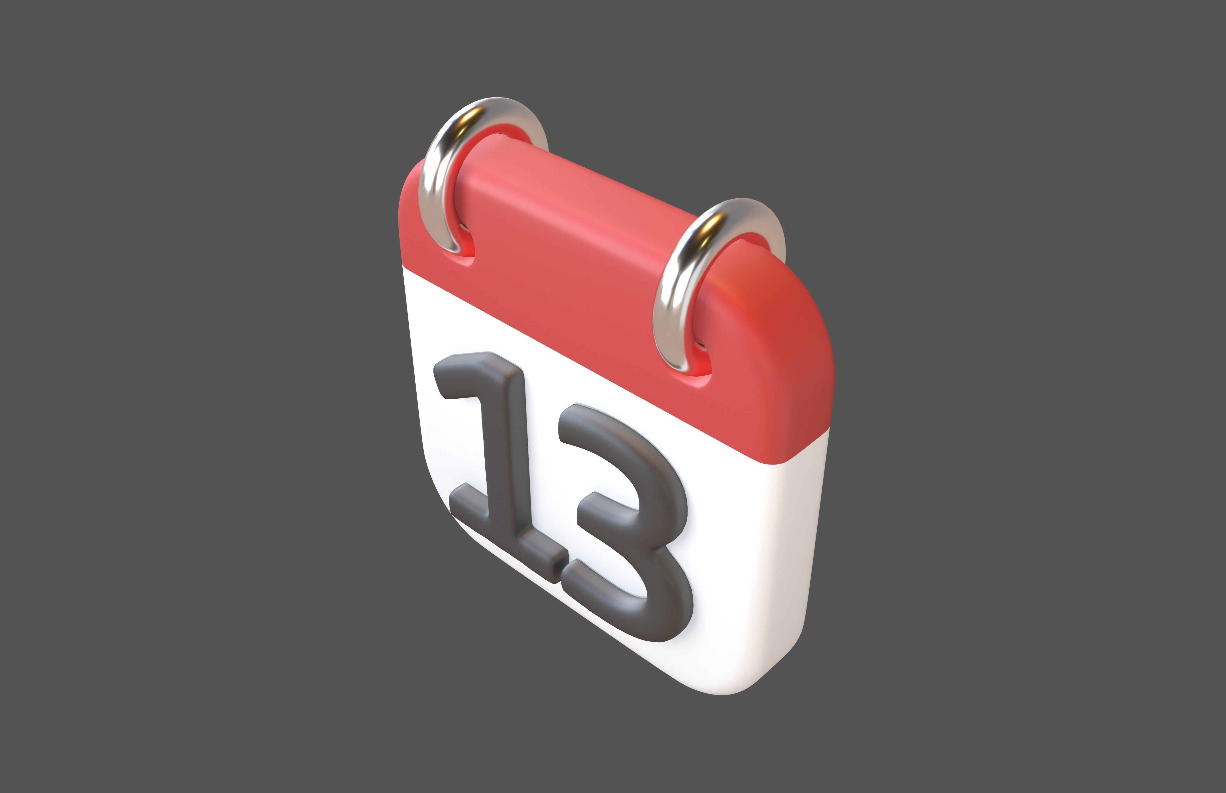 Calendar 1 To 10 Icon  Pack Vol 1 3D model_65