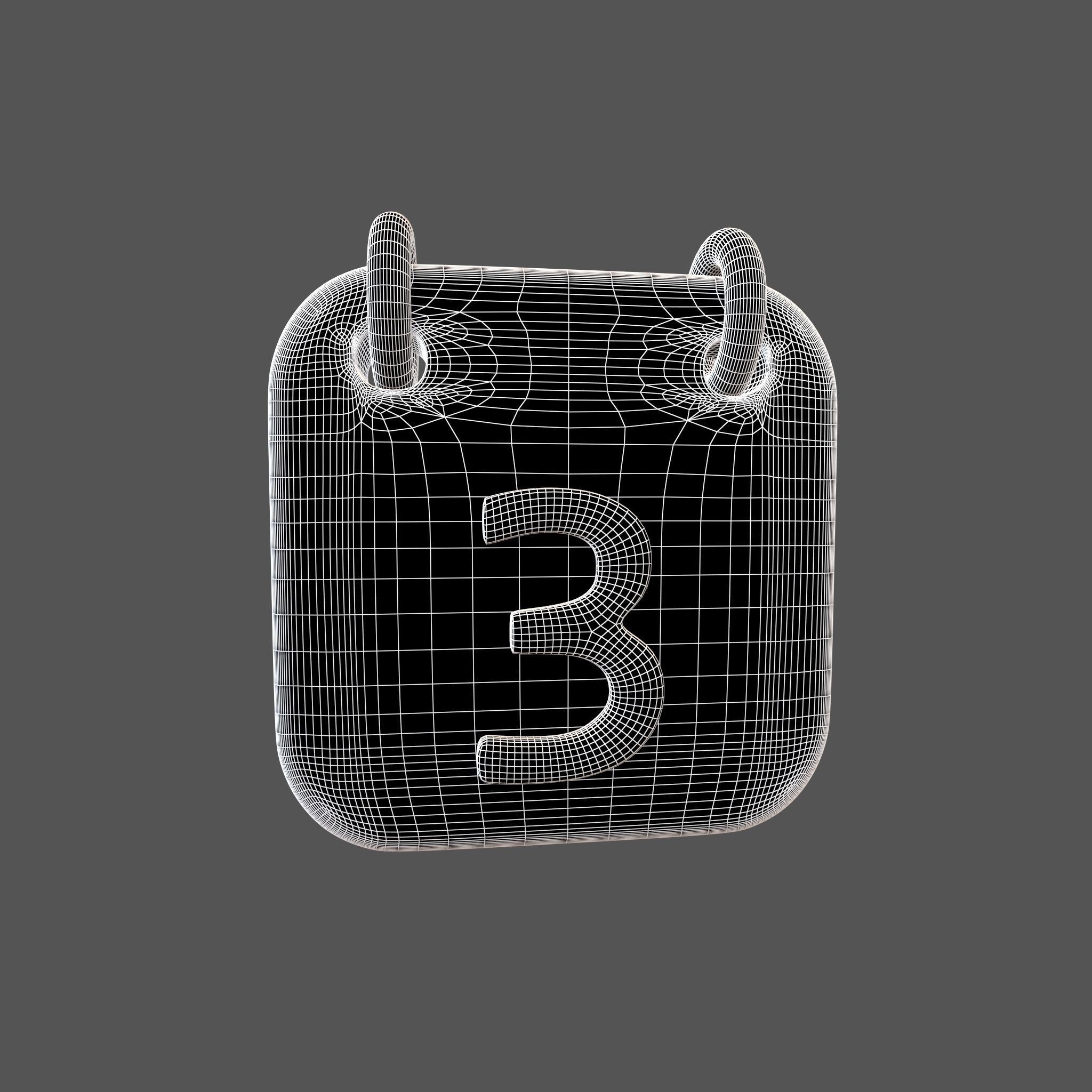 Calendar 1 To 10 Icon  Pack Vol 1 3D model_18