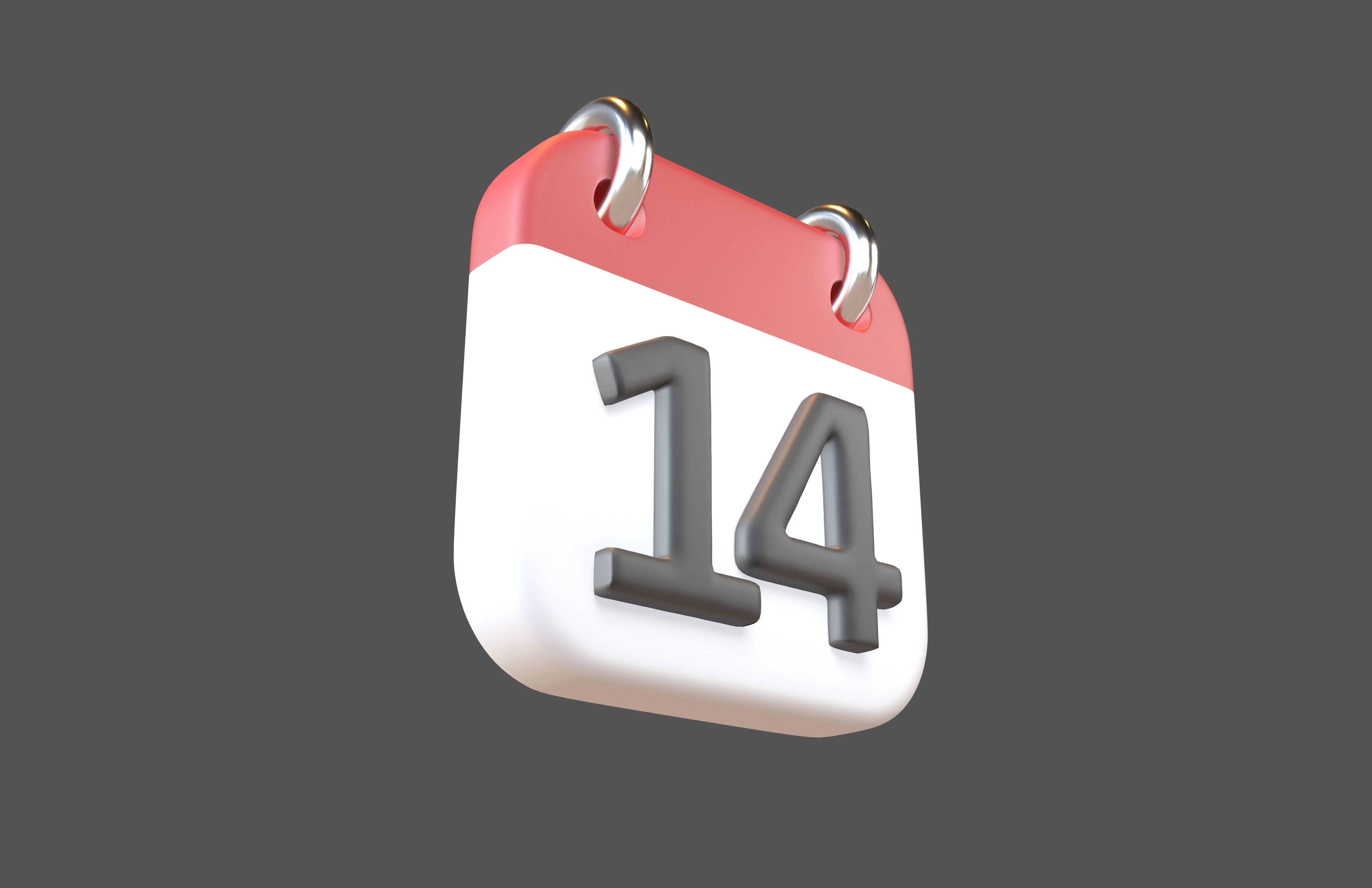 Calendar 1 To 10 Icon  Pack Vol 1 3D model_78