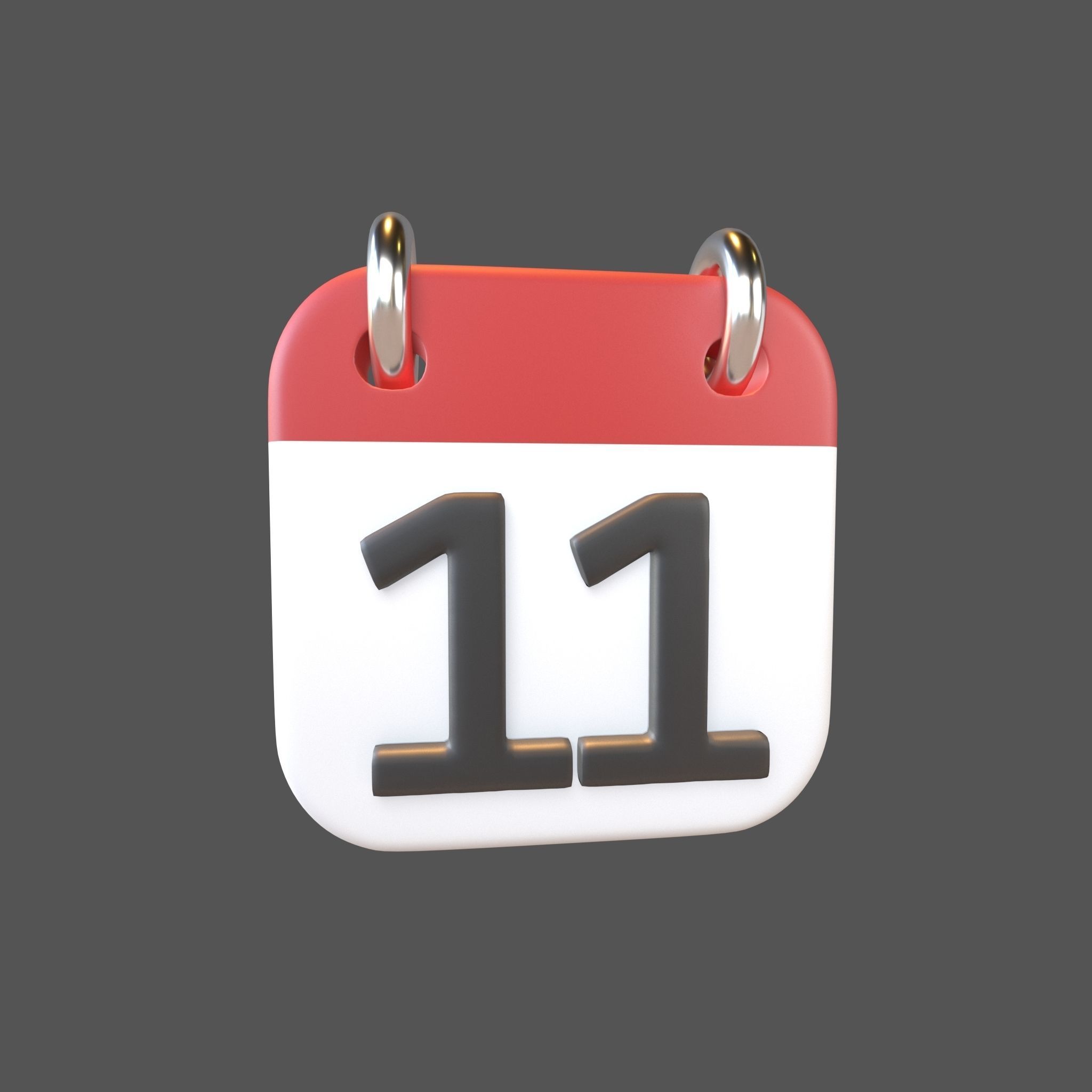 Calendar 1 To 10 Icon  Pack Vol 1 3D model_53