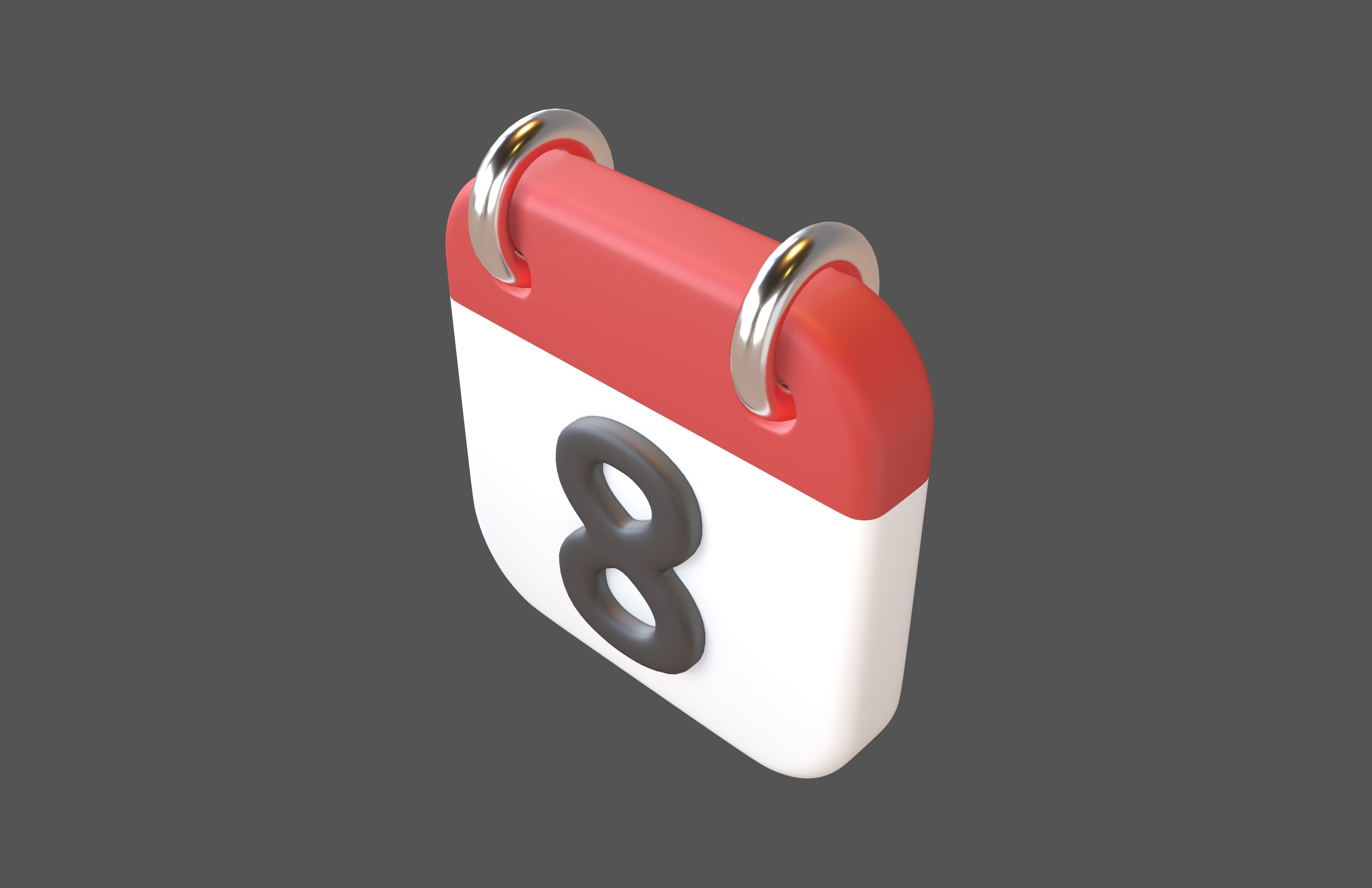 Calendar 1 To 10 Icon  Pack Vol 1 3D model_41