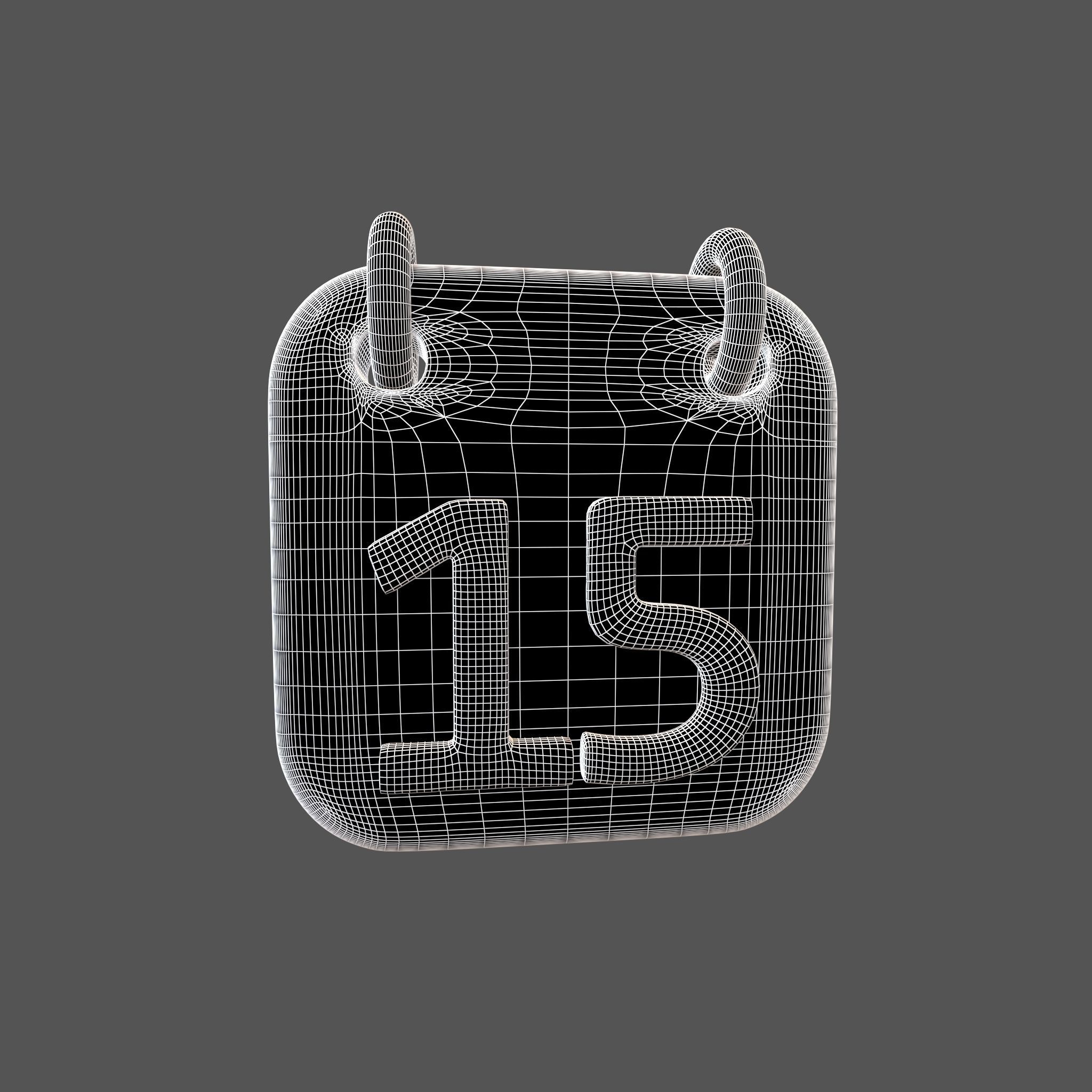 Calendar 1 To 10 Icon  Pack Vol 1 3D model_77