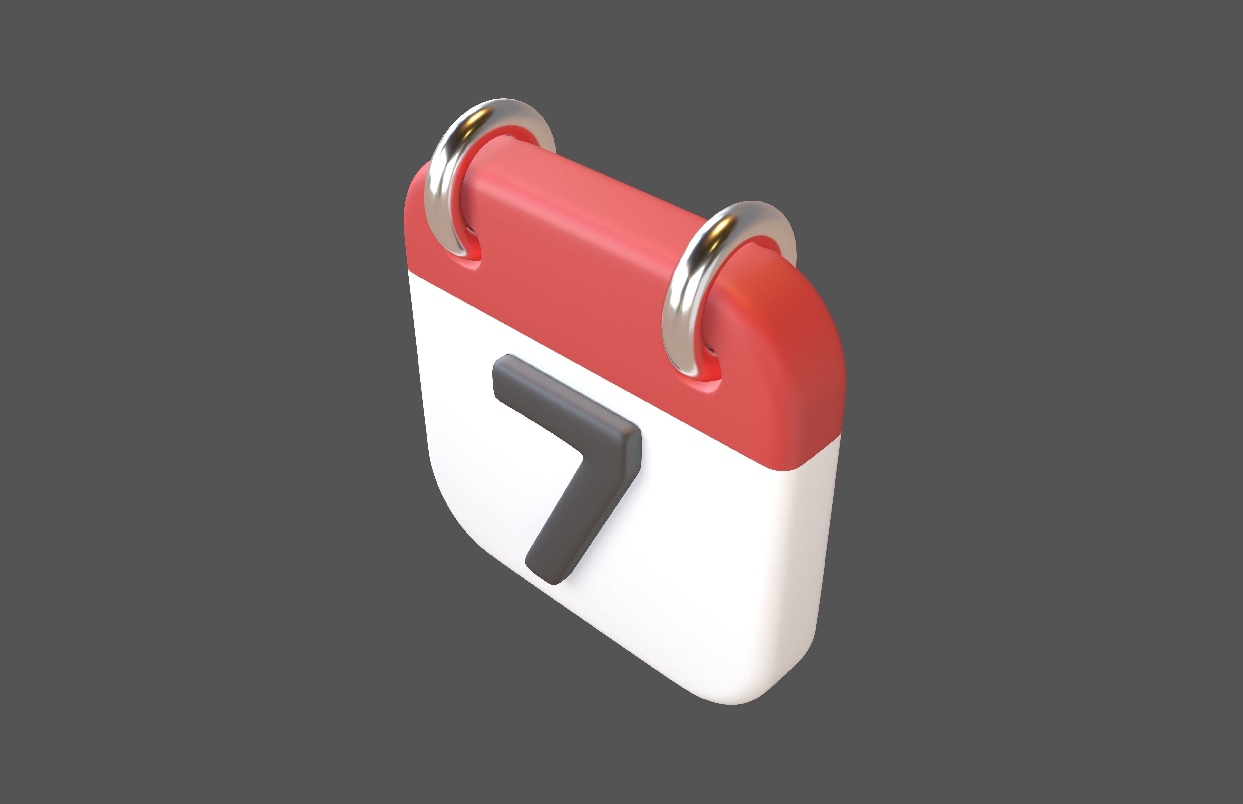 Calendar 1 To 10 Icon  Pack Vol 1 3D model_44