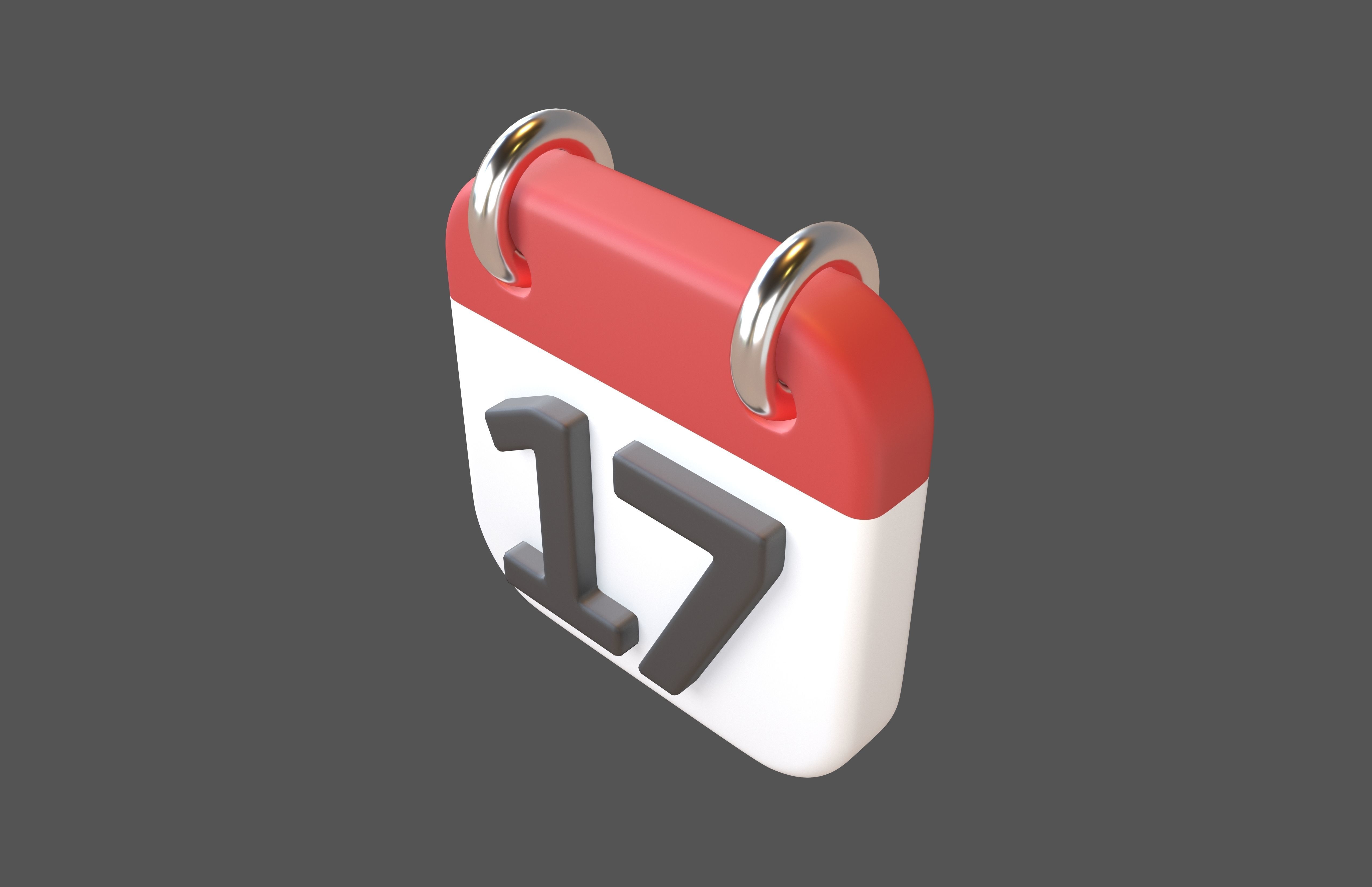 Calendar 1 To 10 Icon  Pack Vol 1 3D model_86