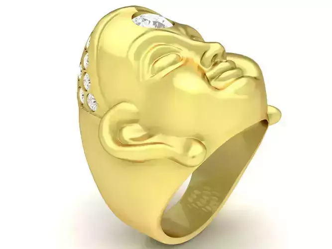 fengshui lucky buddha diamond ring 3429