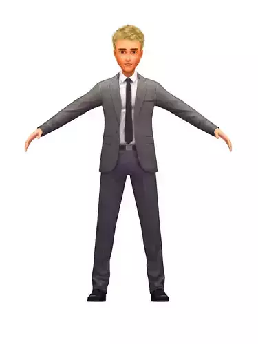 Cartoon Low Poly Style Avatar 009 Low-poly 3D model