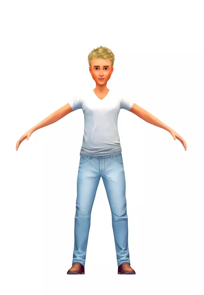 Cartoon Low Poly Style Avatar 010 Low-poly 3D model_0