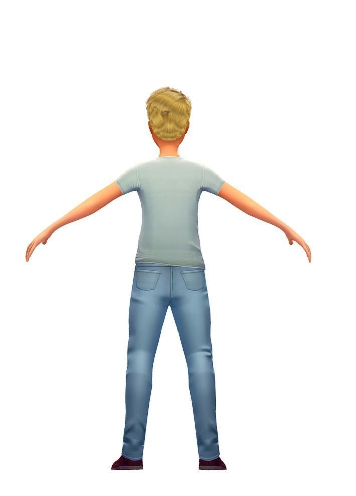 Cartoon Low Poly Style Avatar 010 Low-poly 3D model_1