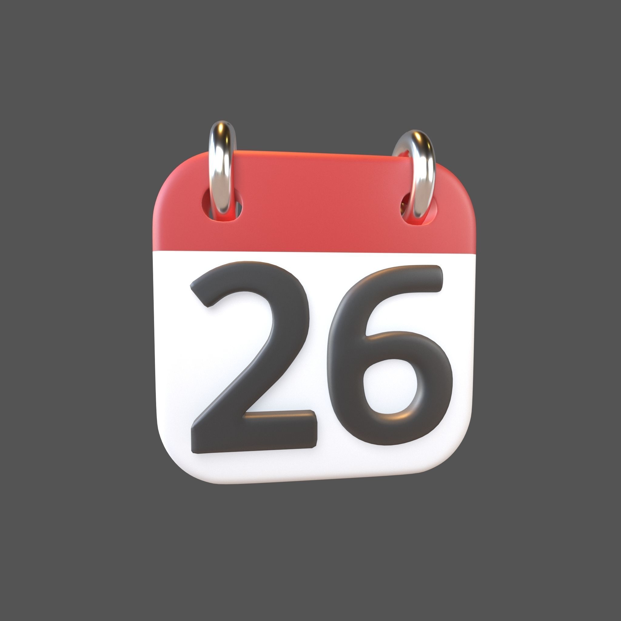 Calendar 21 To 31 Icon Pack Vol 1 3D model_41