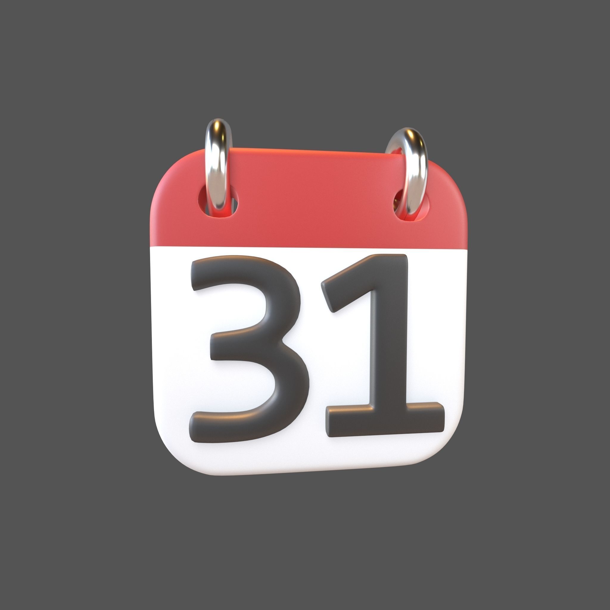 Calendar 21 To 31 Icon Pack Vol 1 3D model_81