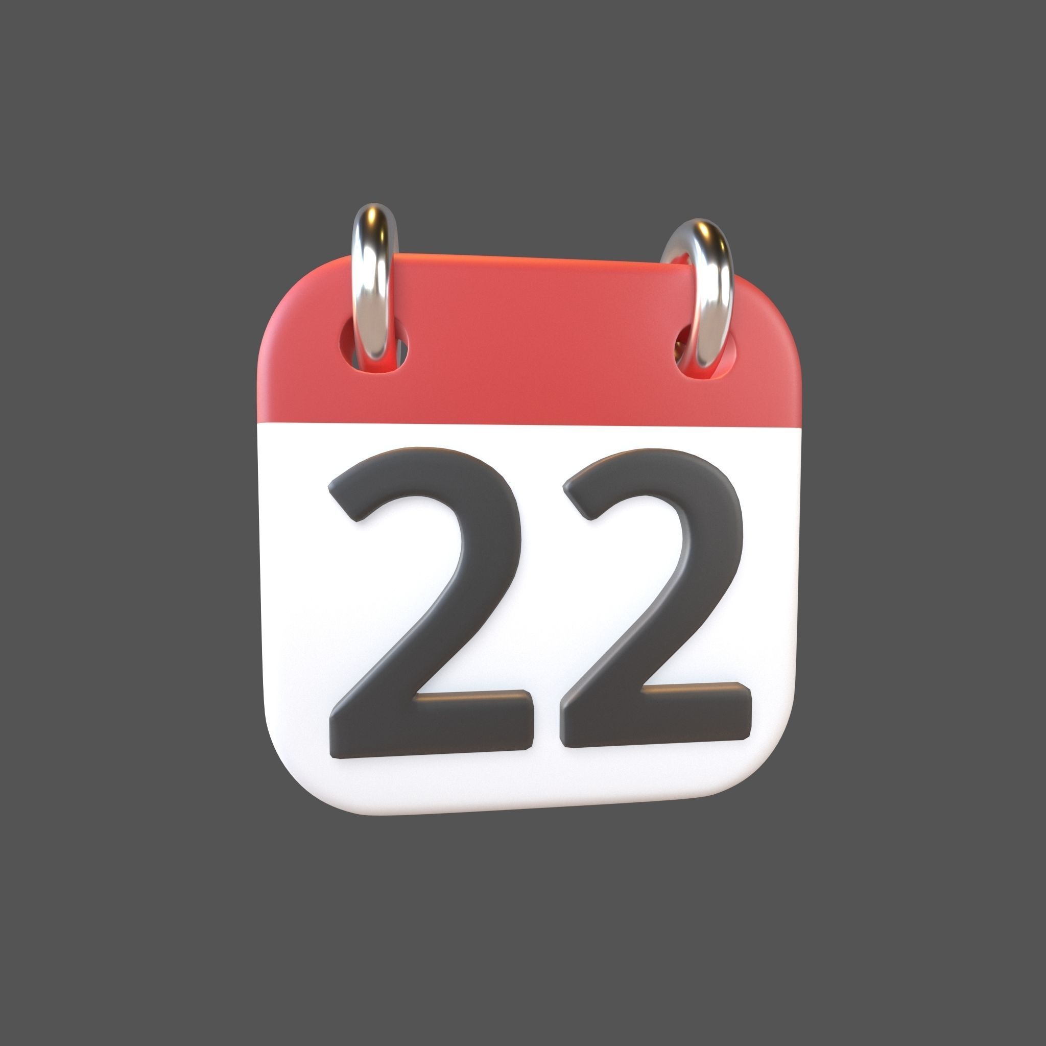 Calendar 21 To 31 Icon Pack Vol 1 3D model_11