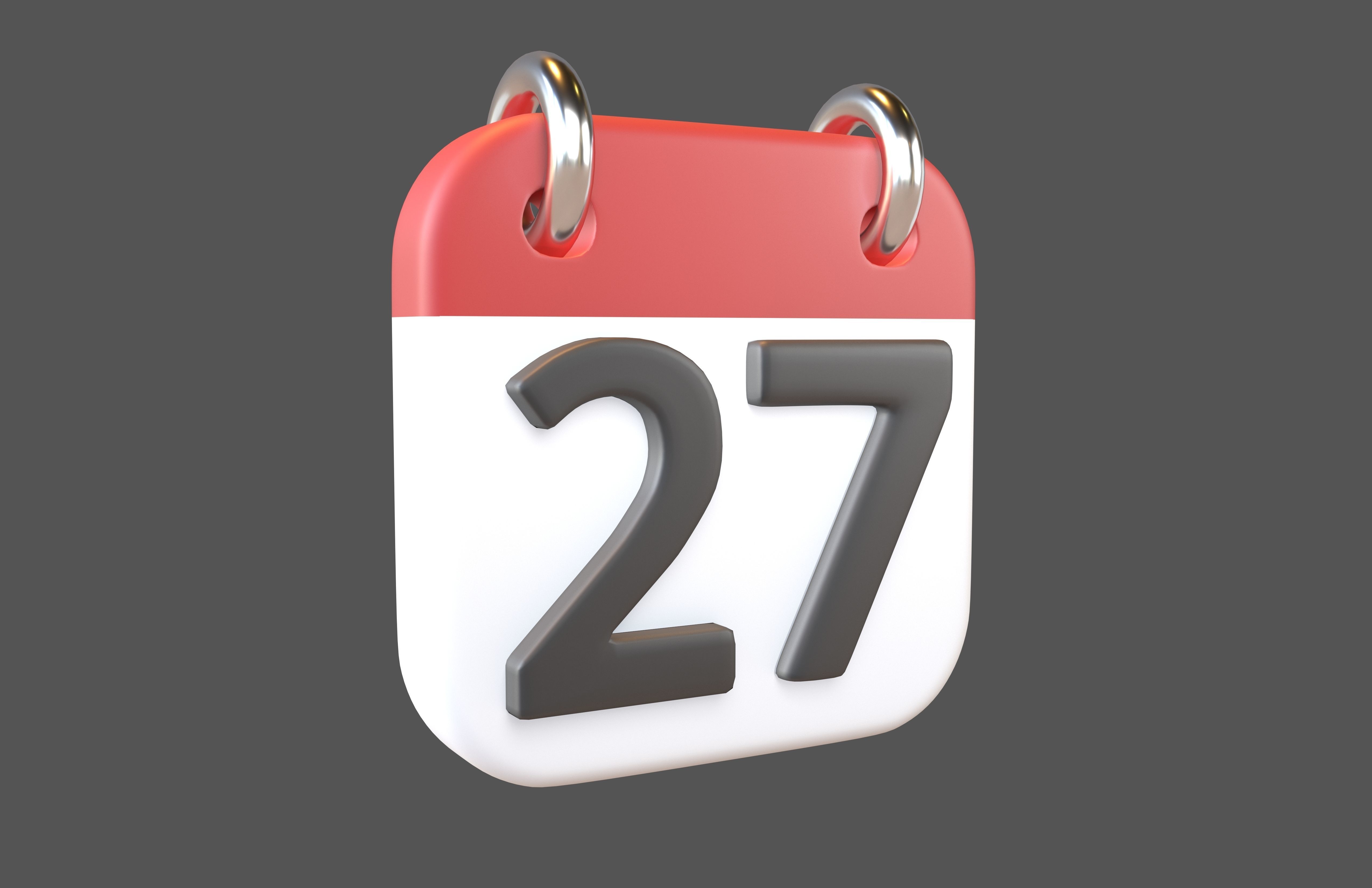 Calendar 21 To 31 Icon Pack Vol 1 3D model_50